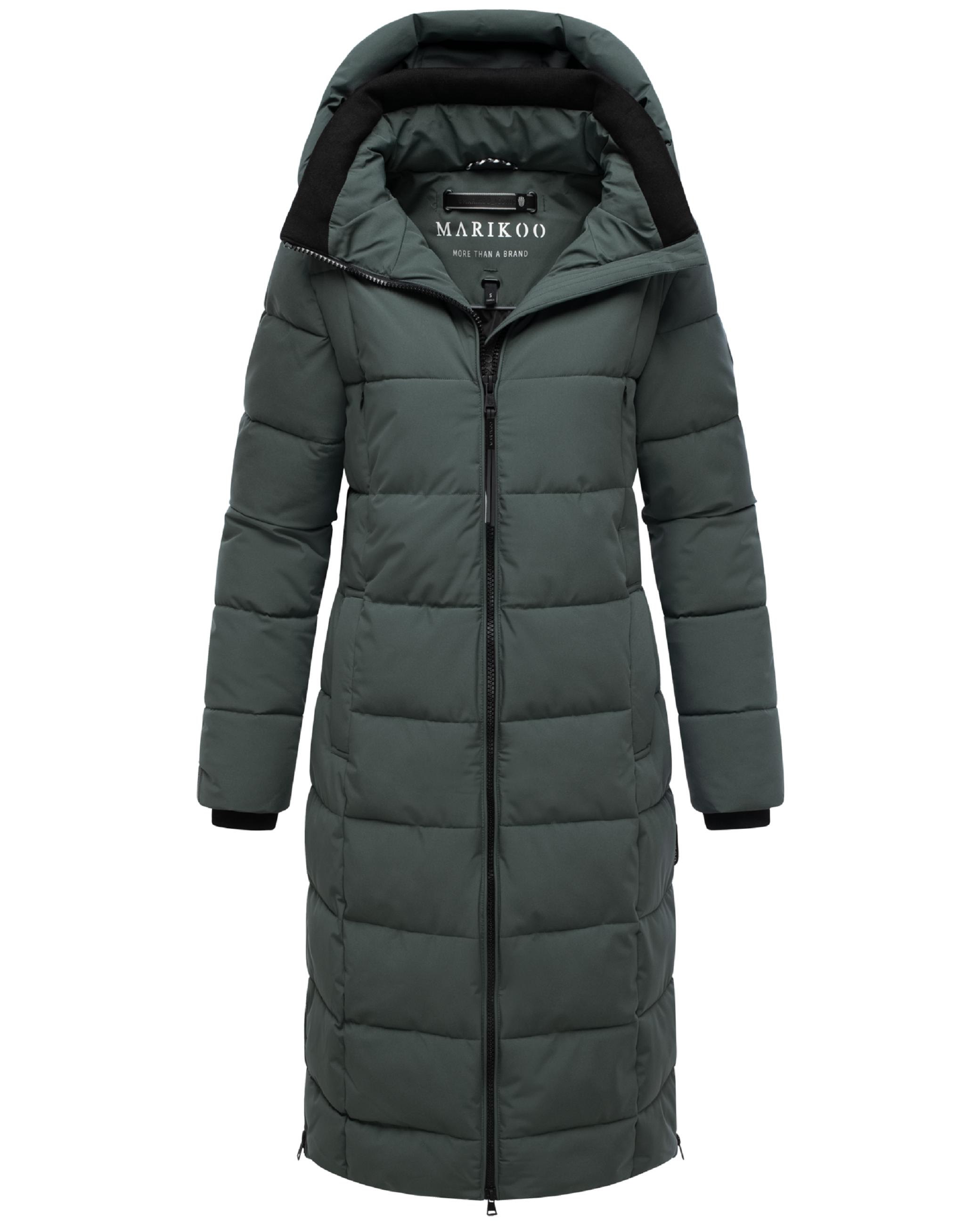 Winter Steppmantel mit Kapuze "Lanitaa XVI" Stone Green