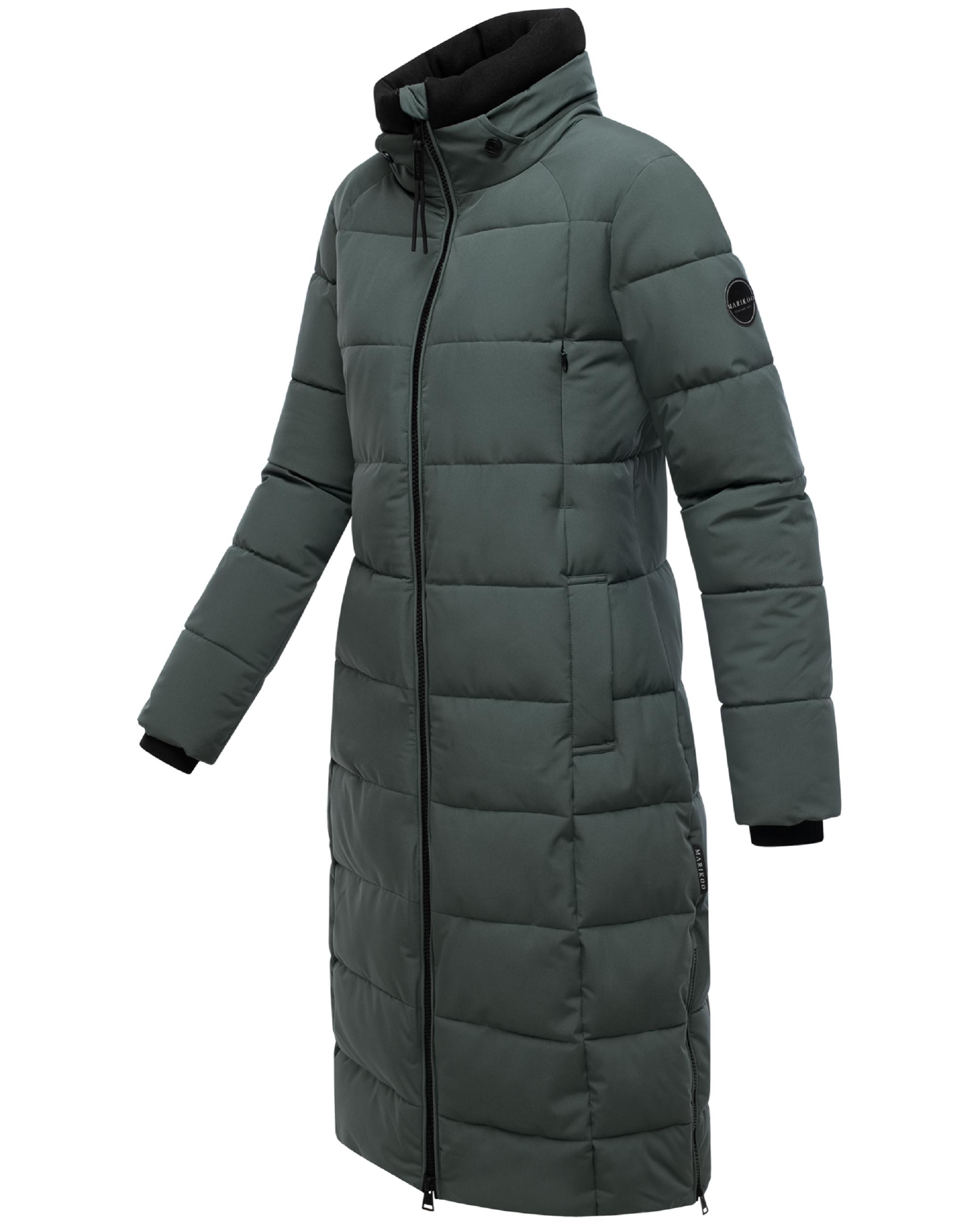 Winter Steppmantel mit Kapuze "Lanitaa XVI" Stone Green