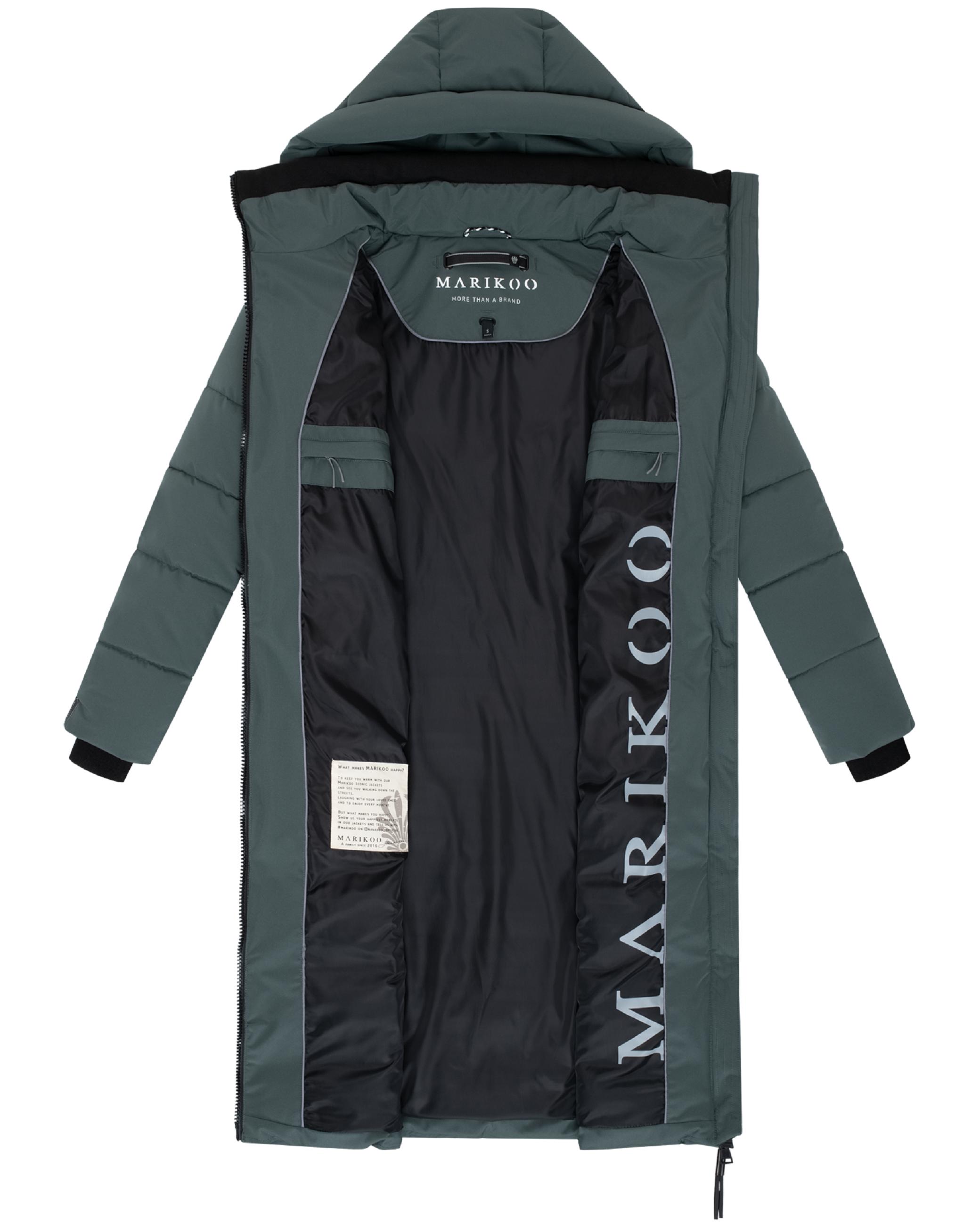Winter Steppmantel mit Kapuze "Lanitaa XVI" Stone Green