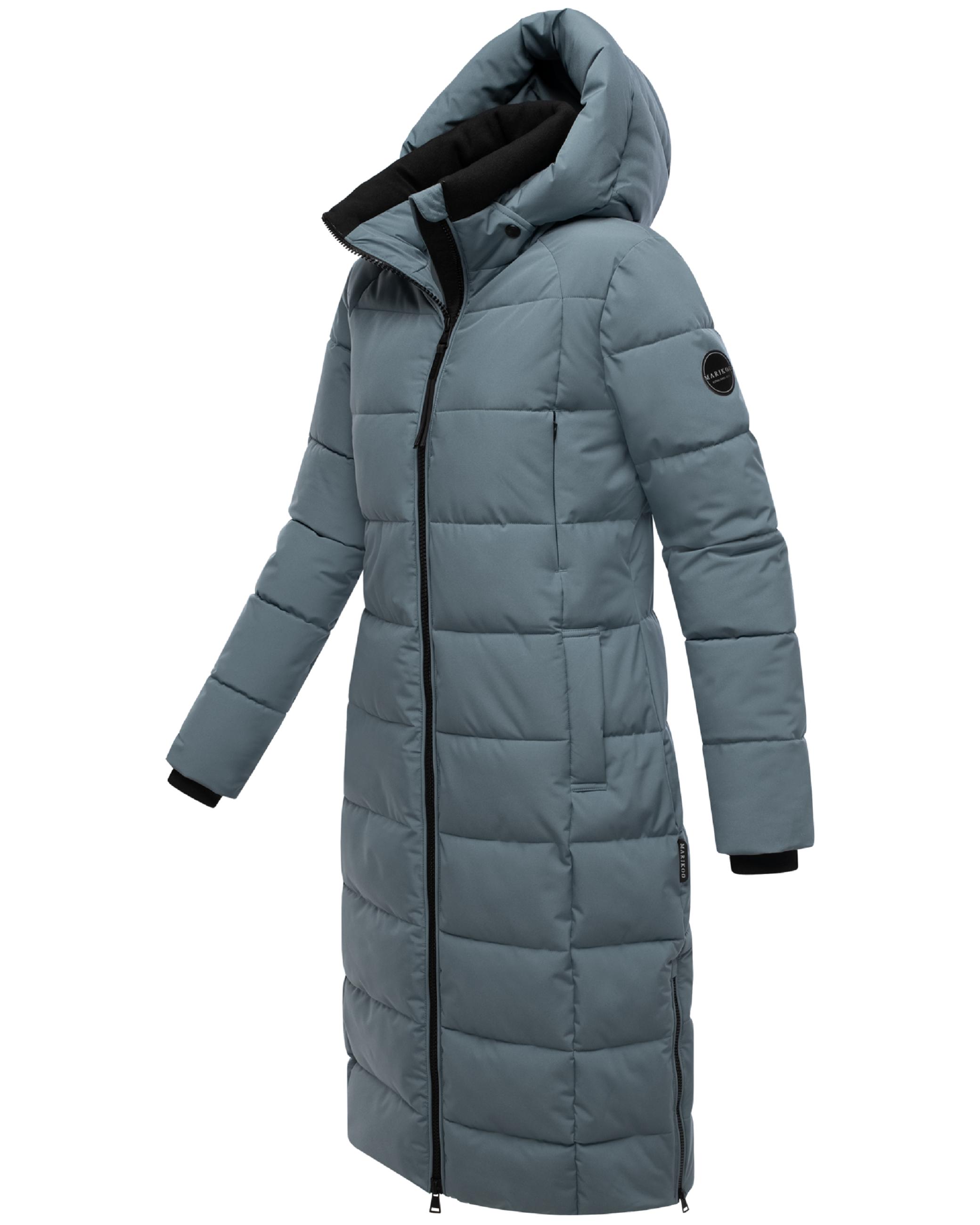 Winter Steppmantel mit Kapuze "Lanitaa XVI" Stormy Blue