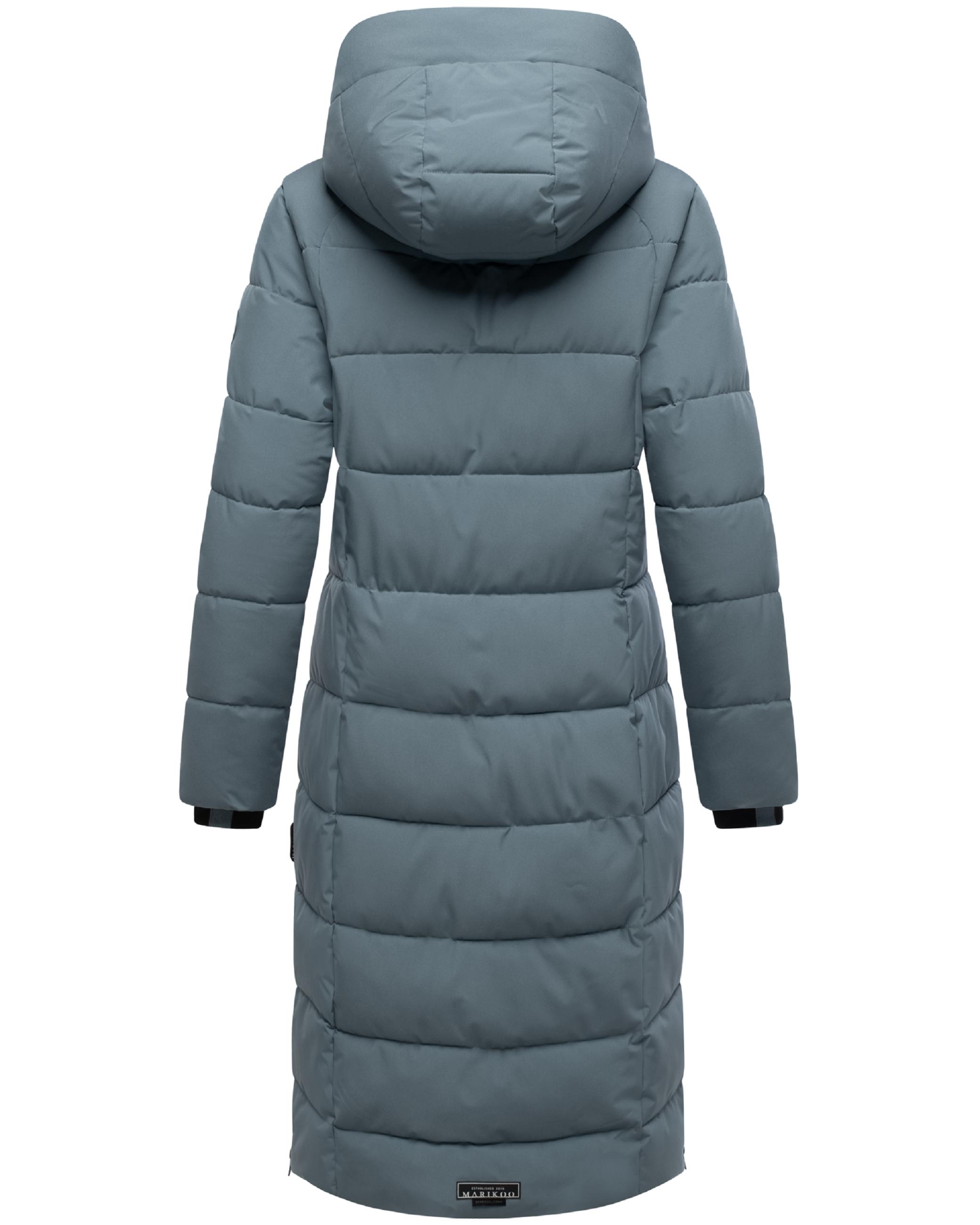 Winter Steppmantel mit Kapuze "Lanitaa XVI" Stormy Blue