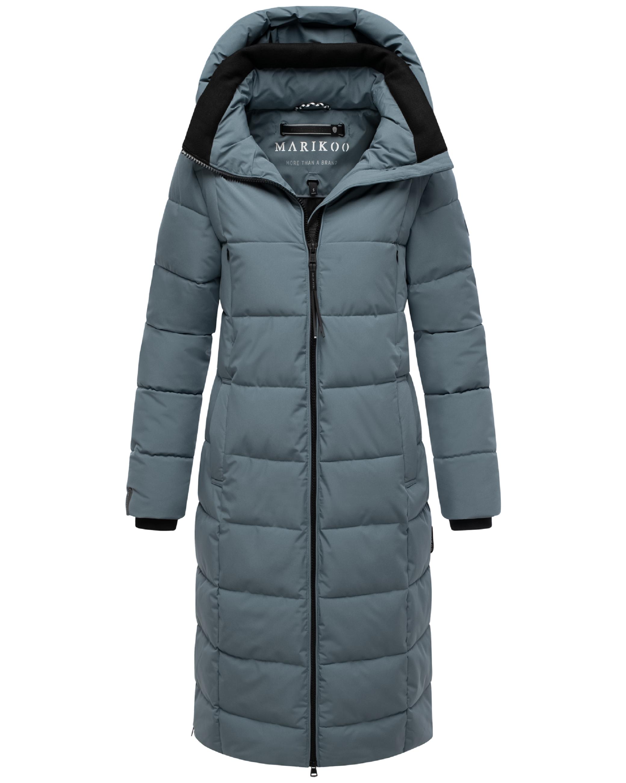 Winter Steppmantel mit Kapuze "Lanitaa XVI" Stormy Blue