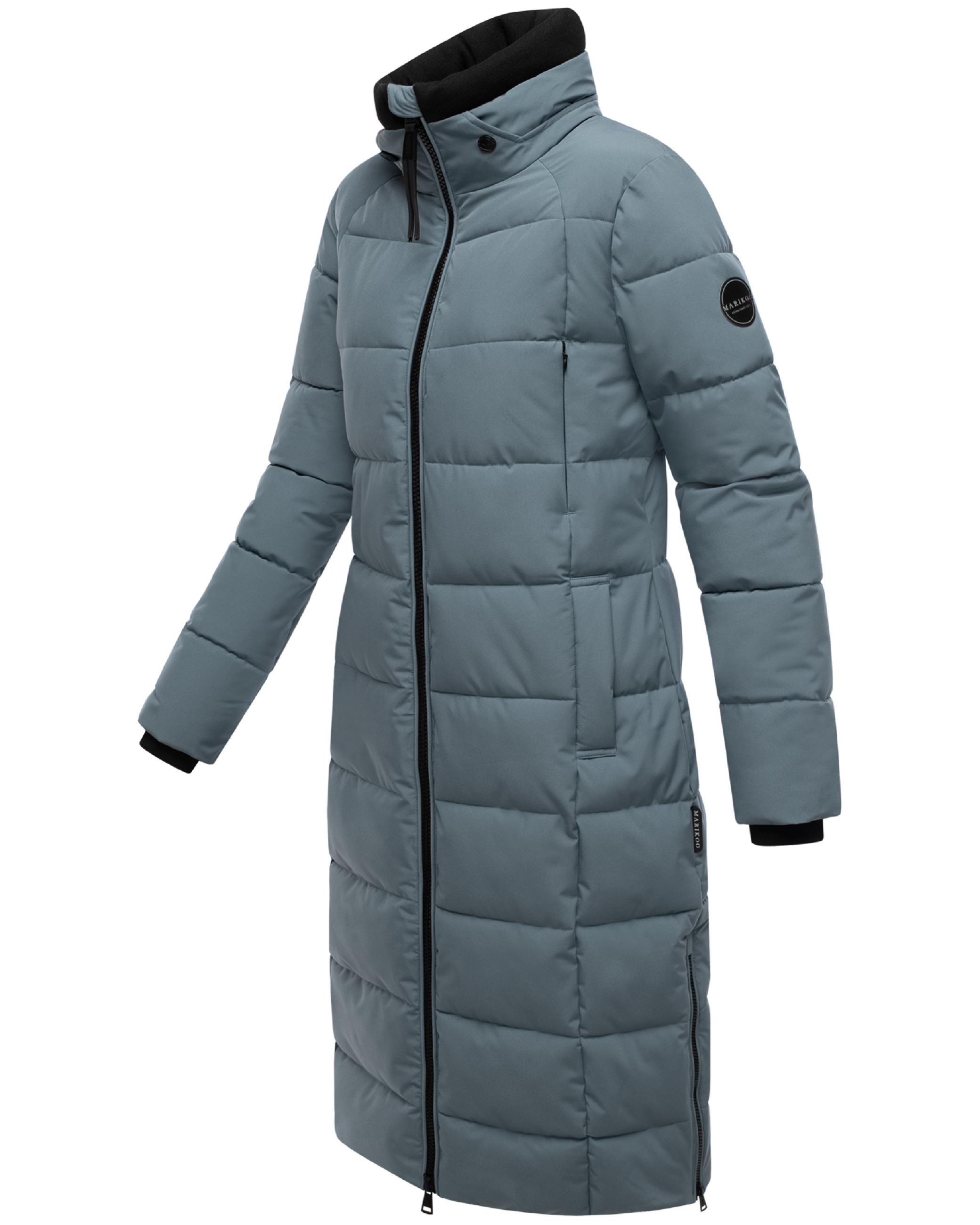 Winter Steppmantel mit Kapuze "Lanitaa XVI" Stormy Blue