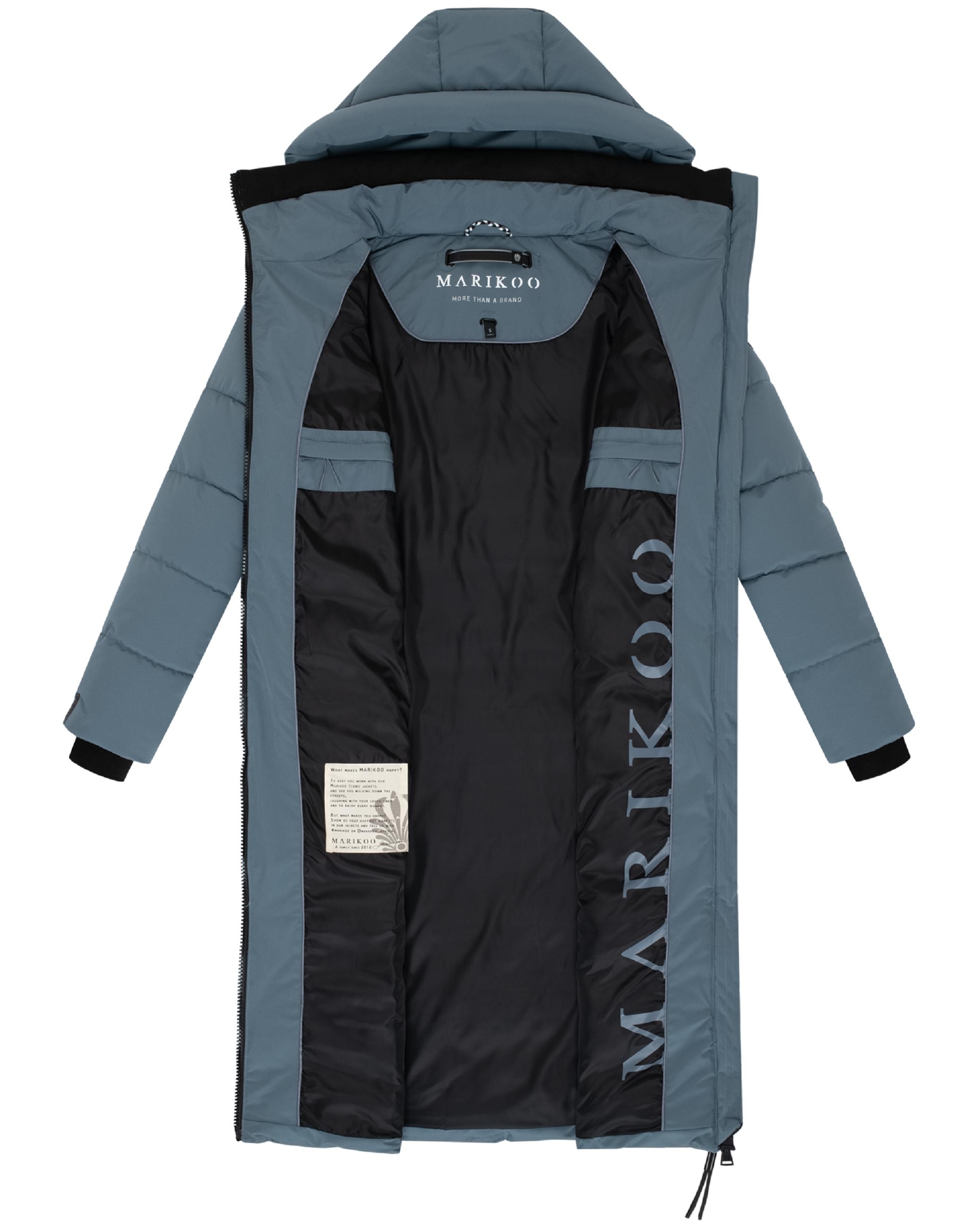 Winter Steppmantel mit Kapuze "Lanitaa XVI" Stormy Blue