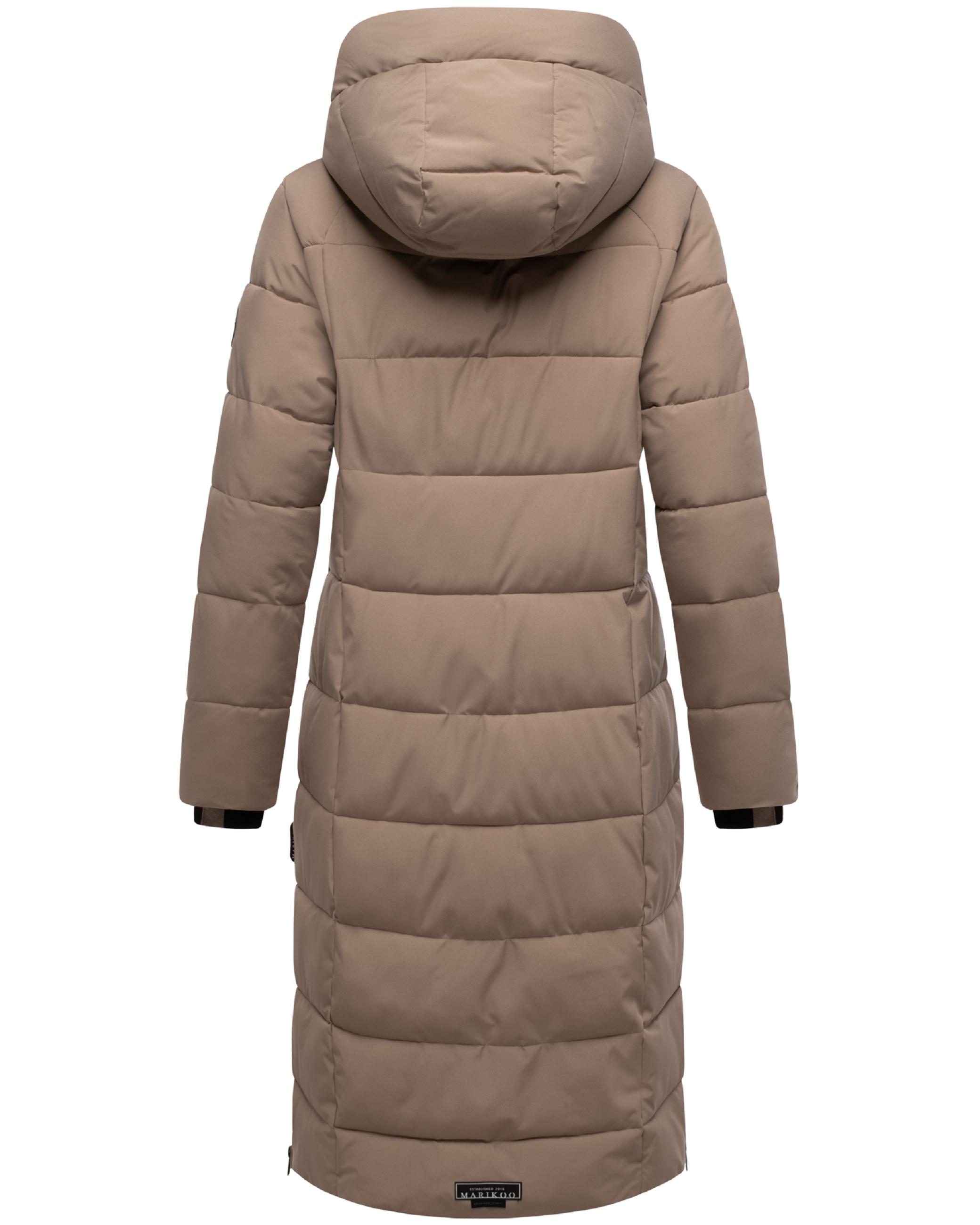 Winter Steppmantel mit Kapuze "Lanitaa XVI" Taupe Grey