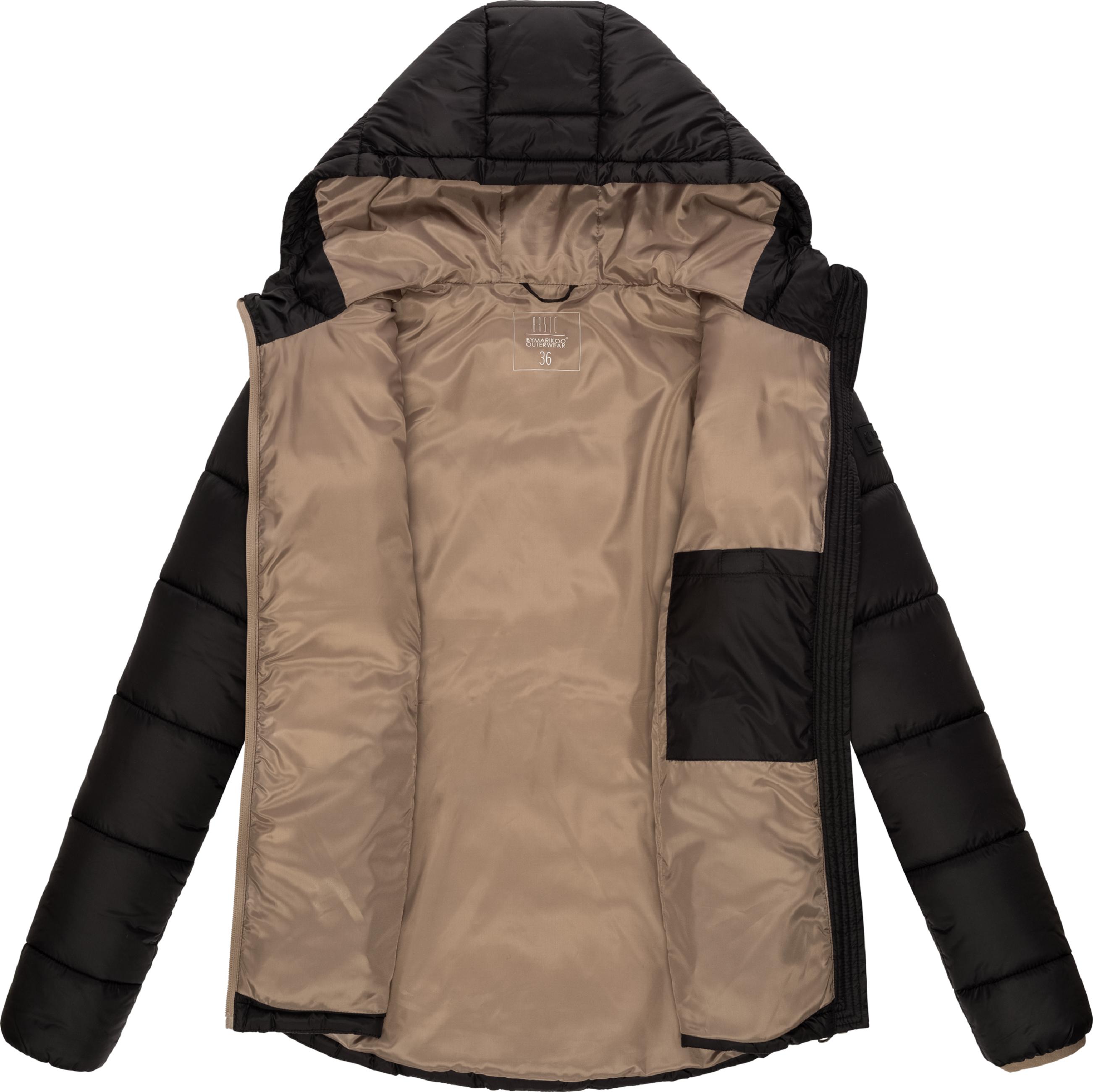 Winter Steppjacke mit Kapuze "Leandraa" Black