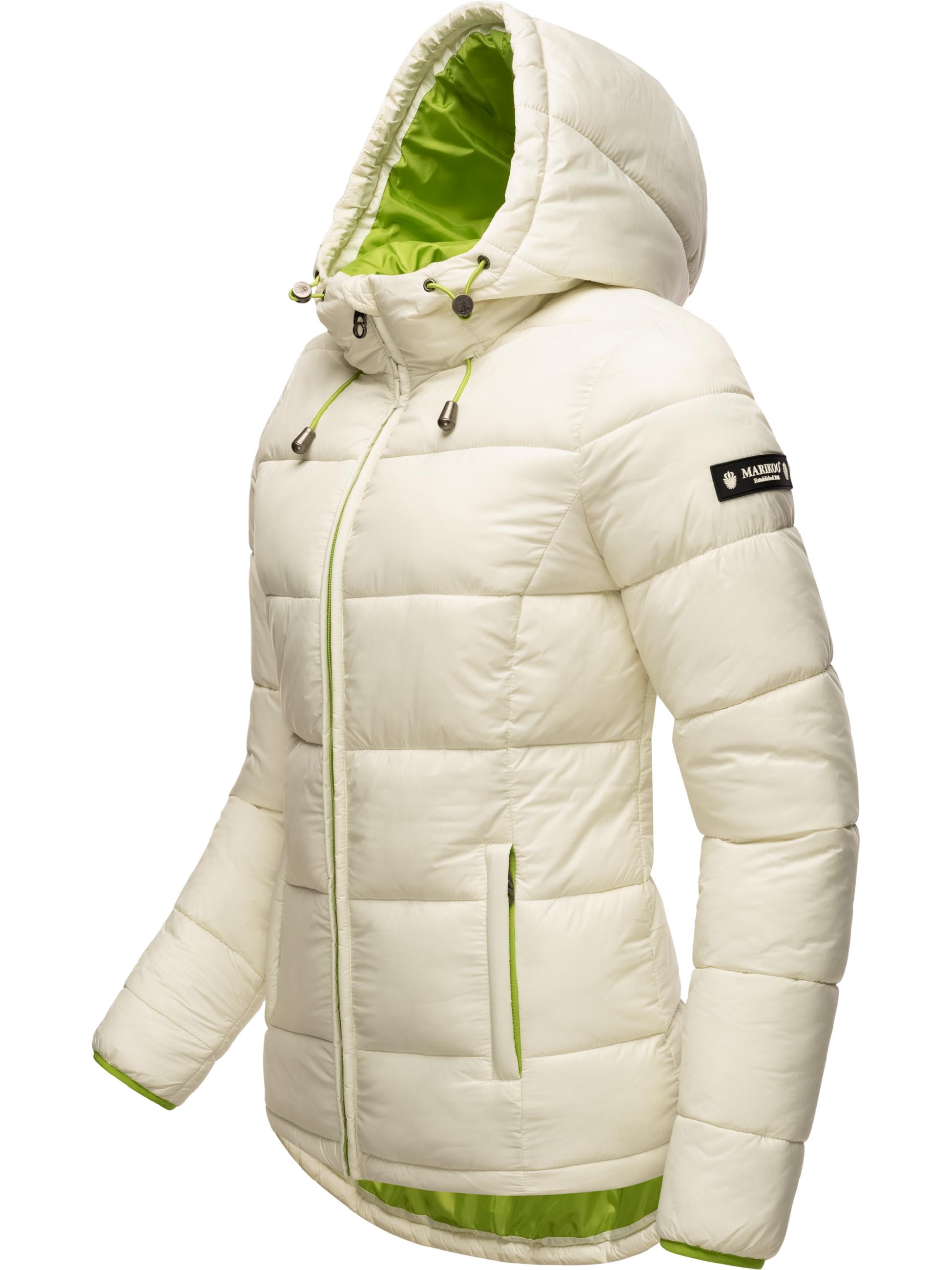 Winter Steppjacke mit Kapuze "Leandraa" Off White