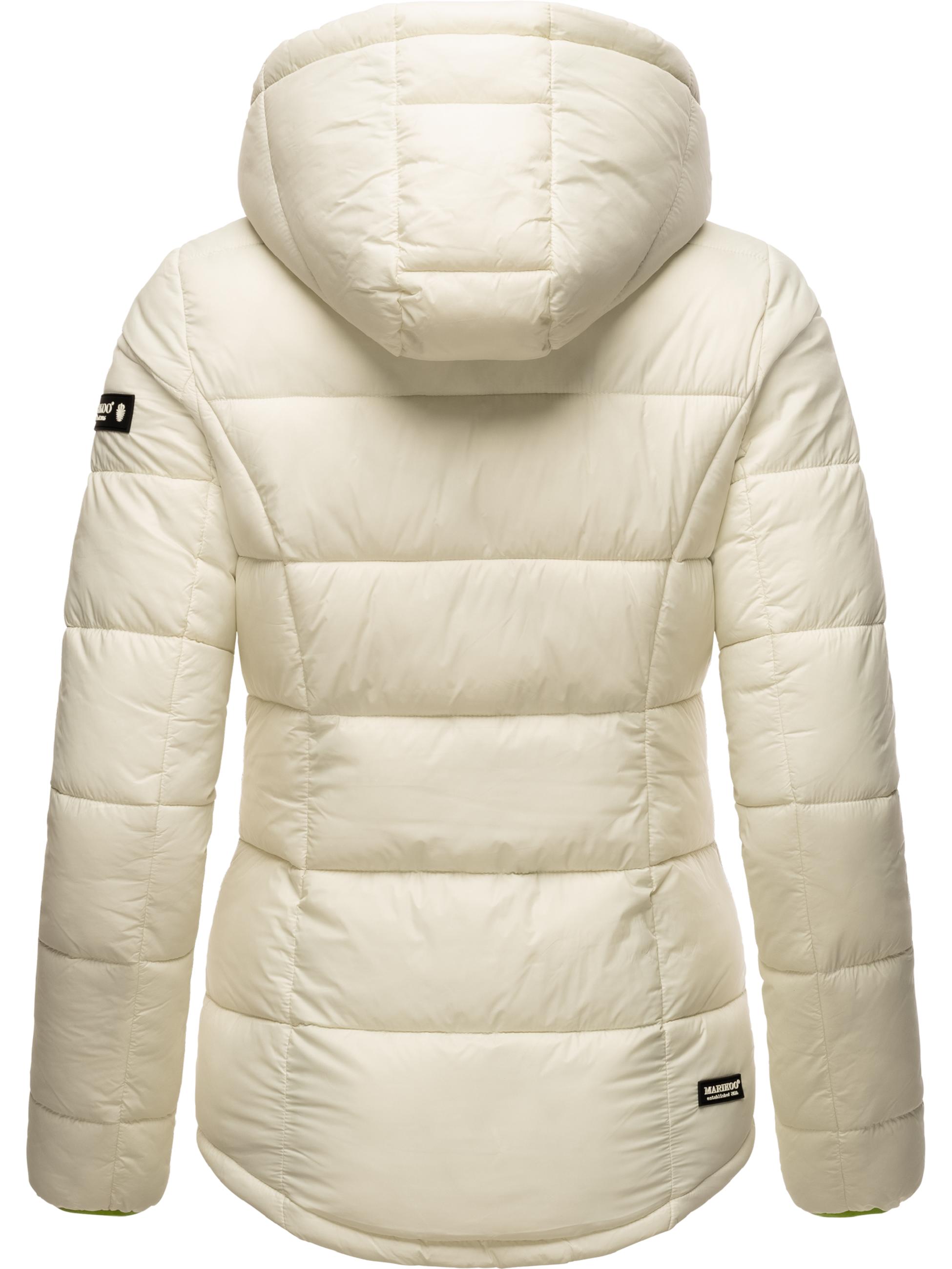 Winter Steppjacke mit Kapuze "Leandraa" Off White