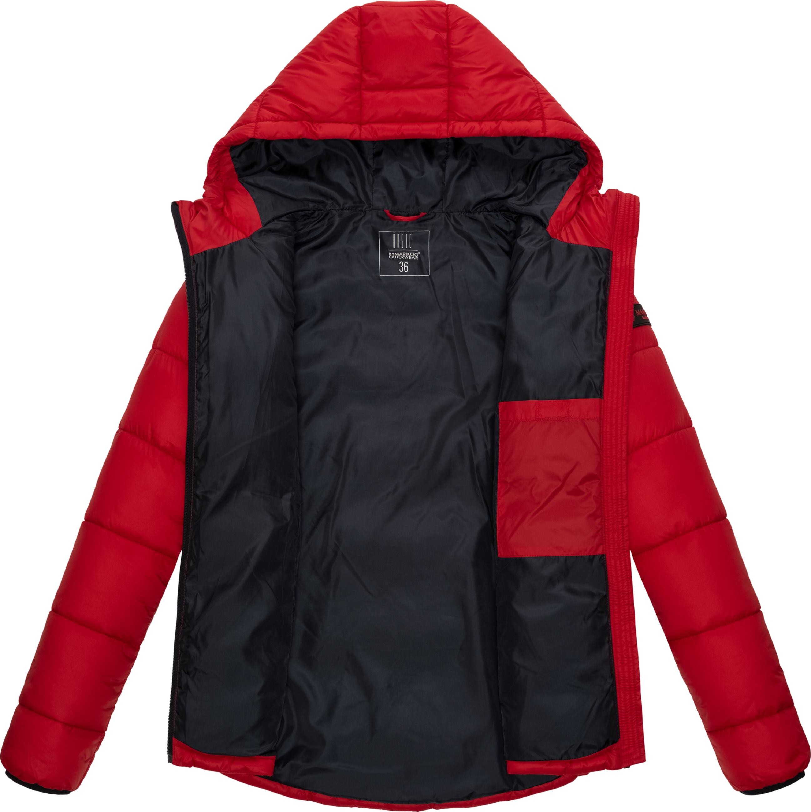 Winter Steppjacke mit Kapuze "Leandraa" Red