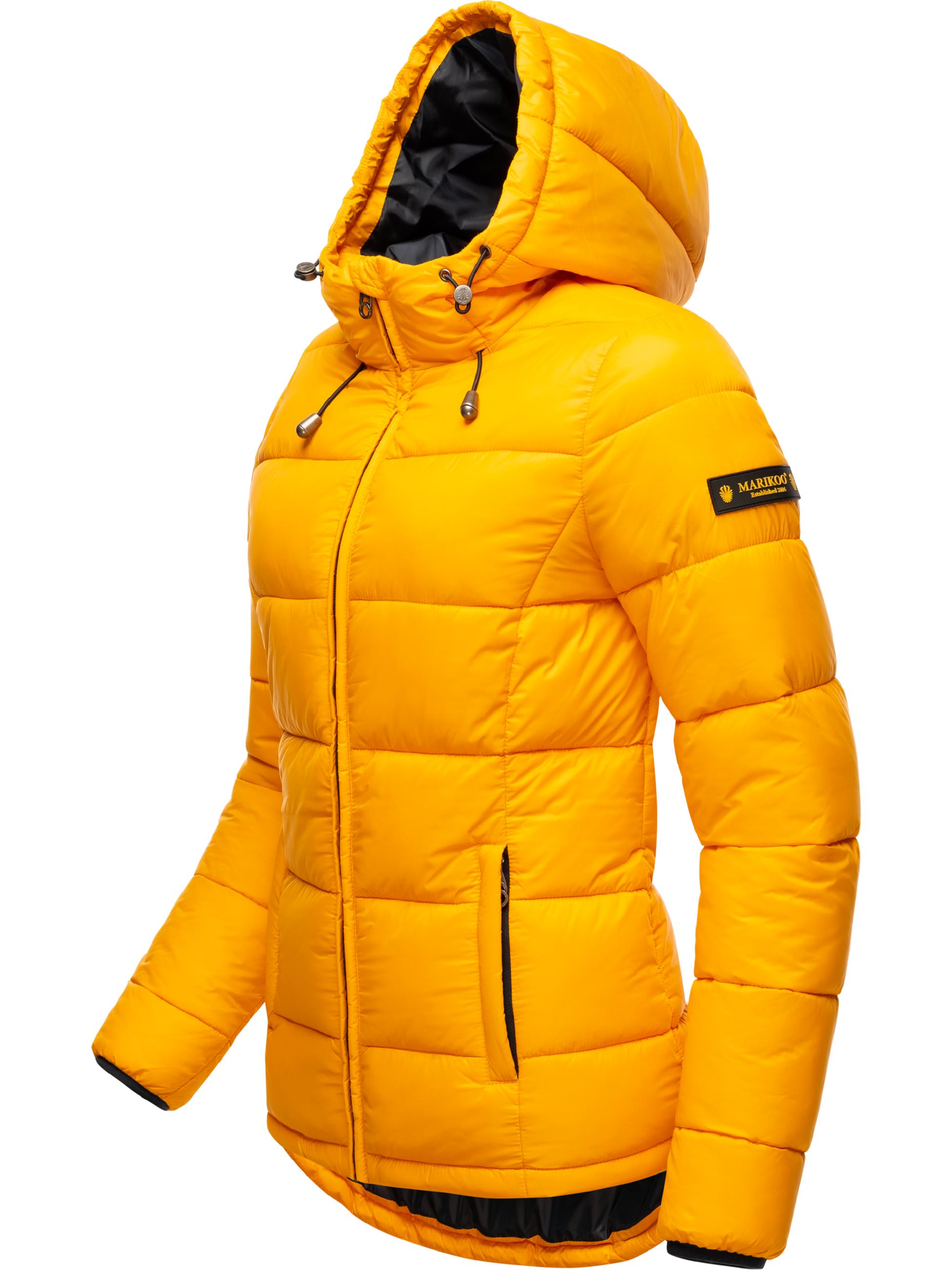 Winter Steppjacke mit Kapuze "Leandraa" Yellow