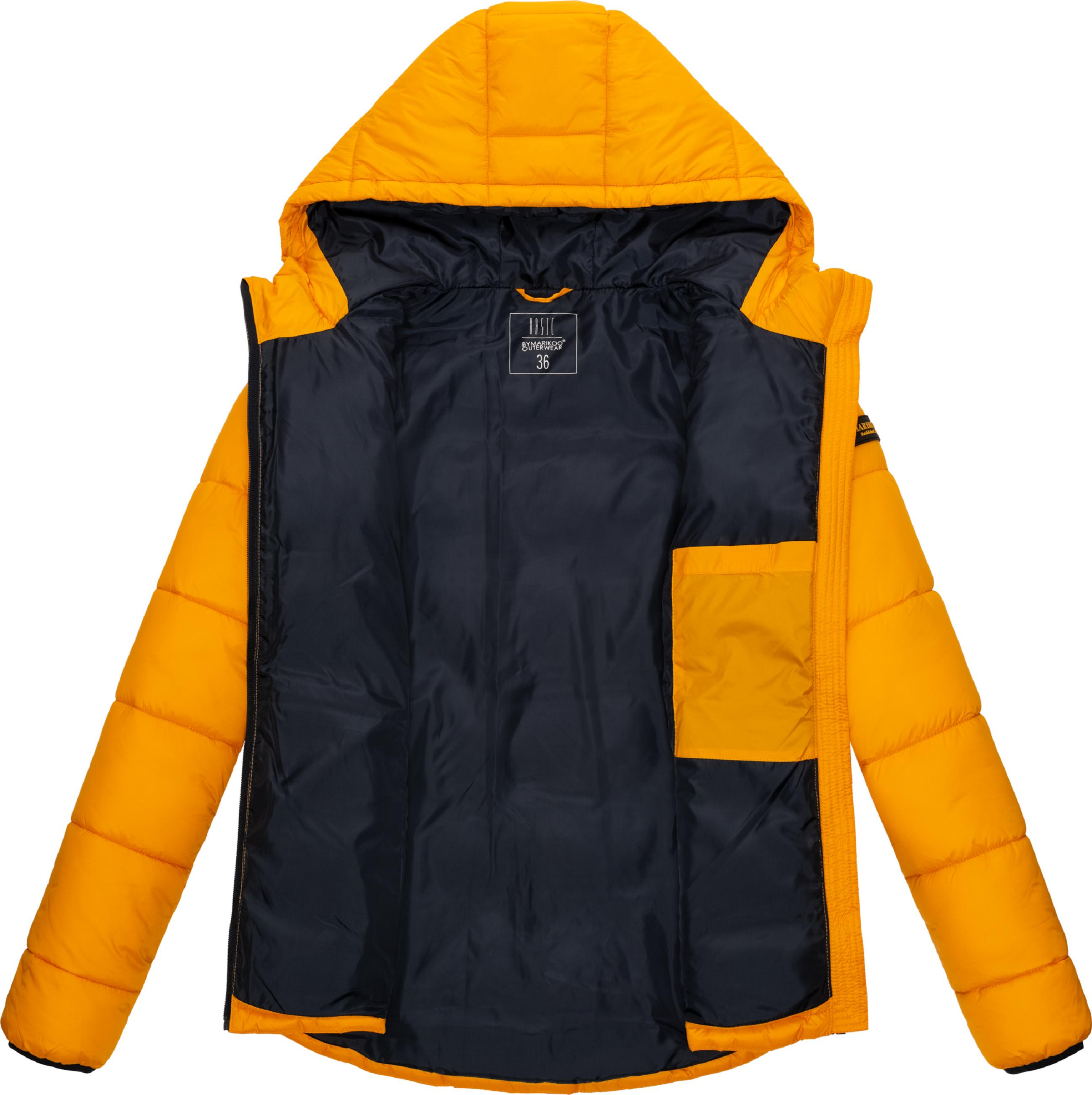 Winter Steppjacke mit Kapuze "Leandraa" Yellow