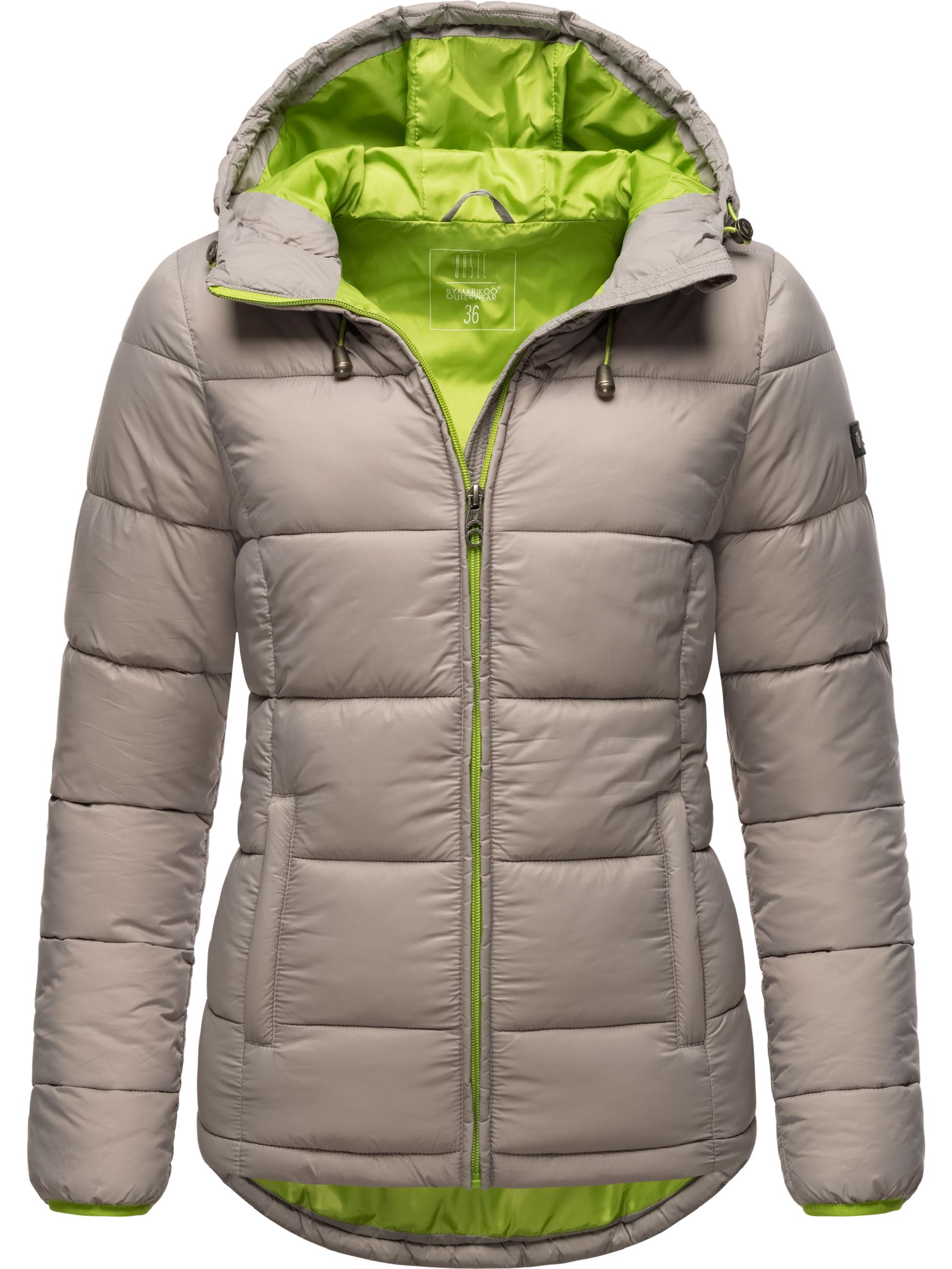 Winter Steppjacke mit Kapuze "Leandraa" Zinc Grey