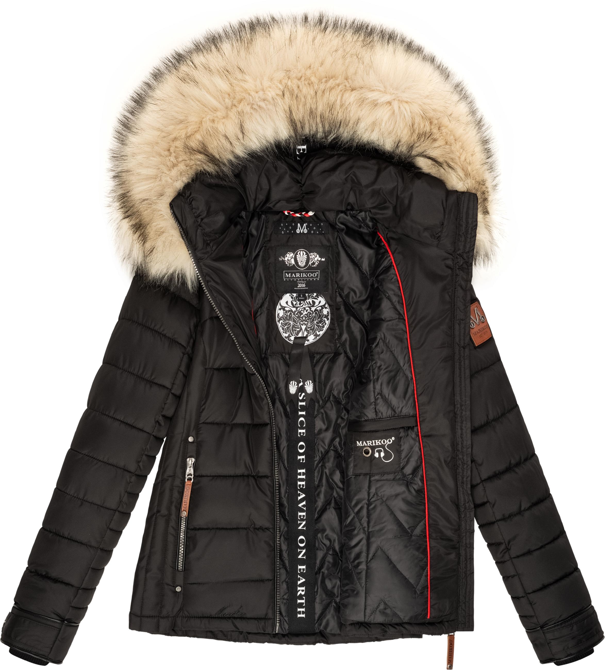 Winter Steppjacke mit Kapuze "Lerikaa" Black