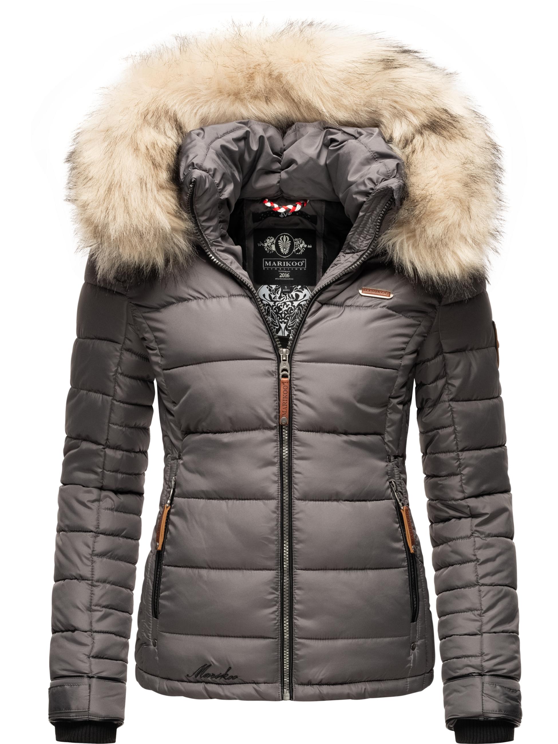 Winter Steppjacke mit Kapuze "Lerikaa" Dark Grey