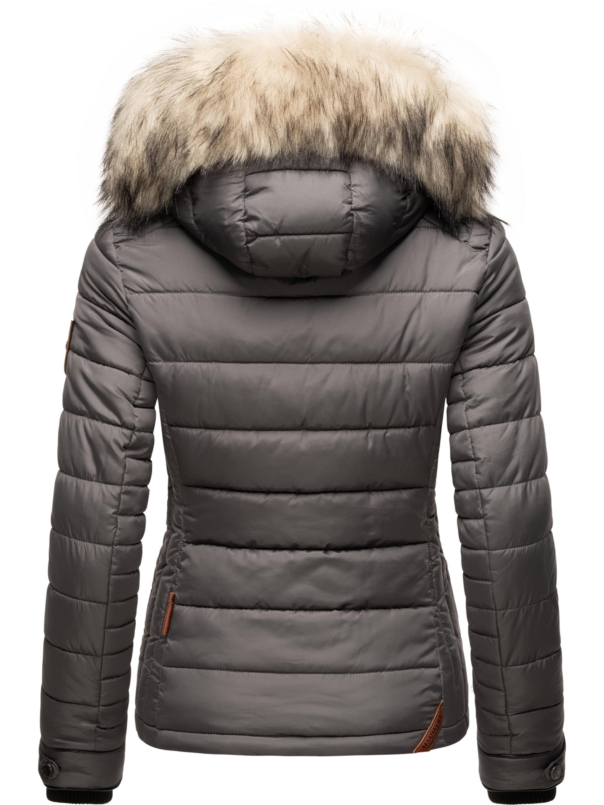 Winter Steppjacke mit Kapuze "Lerikaa" Dark Grey