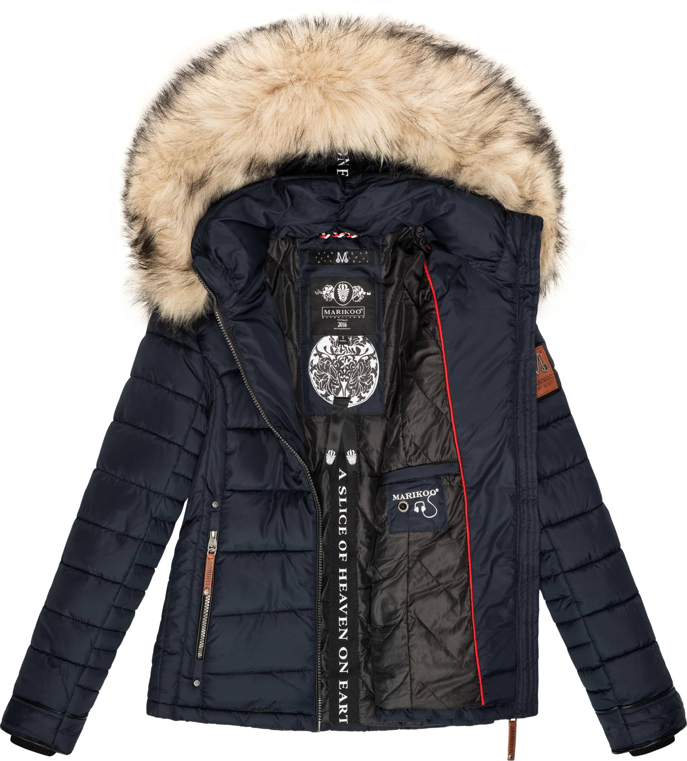 Winter Steppjacke mit Kapuze "Lerikaa" Navy