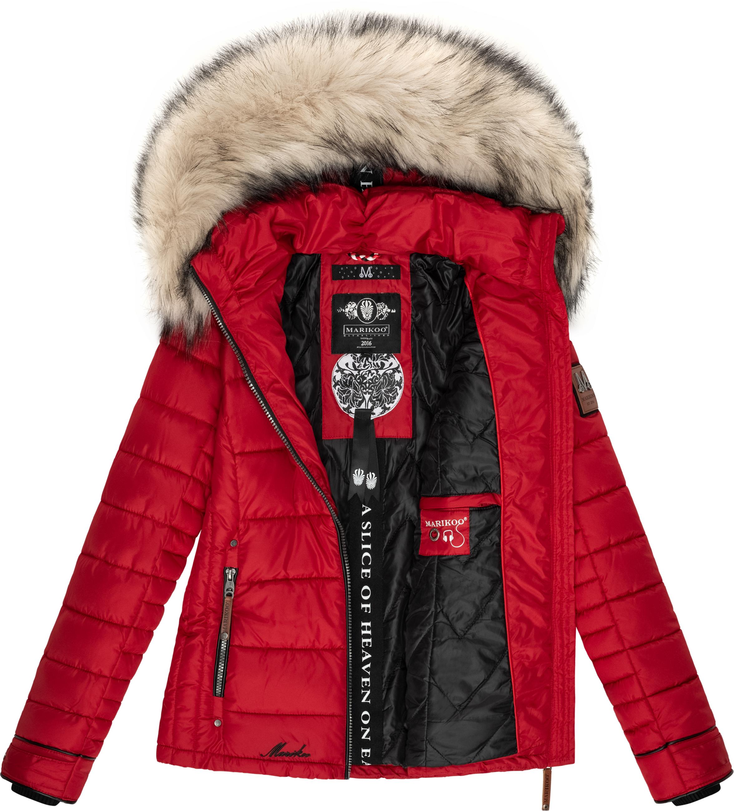 Winter Steppjacke mit Kapuze "Lerikaa" Red