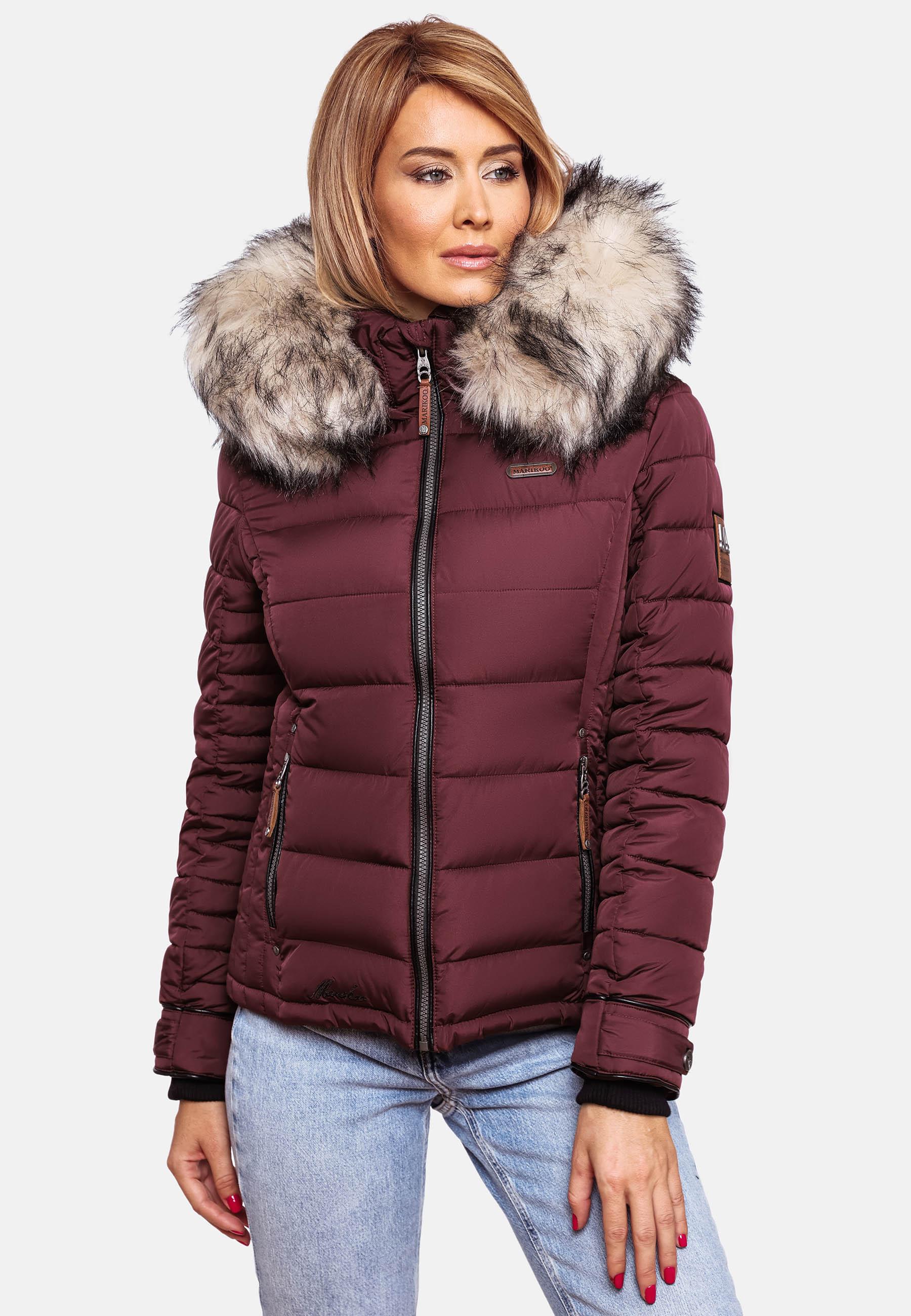 Winter Steppjacke mit Kapuze "Lerikaa" Wine