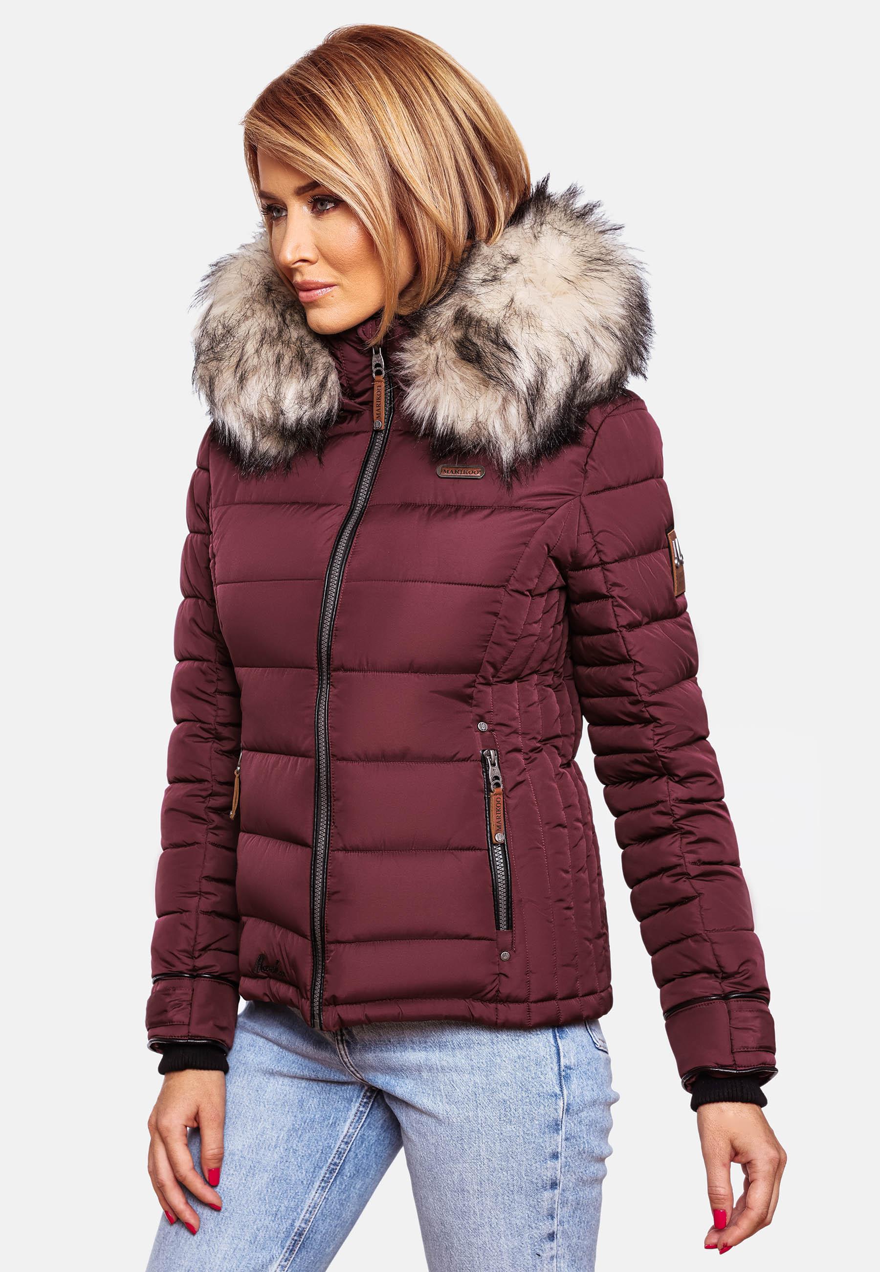 Winter Steppjacke mit Kapuze "Lerikaa" Wine