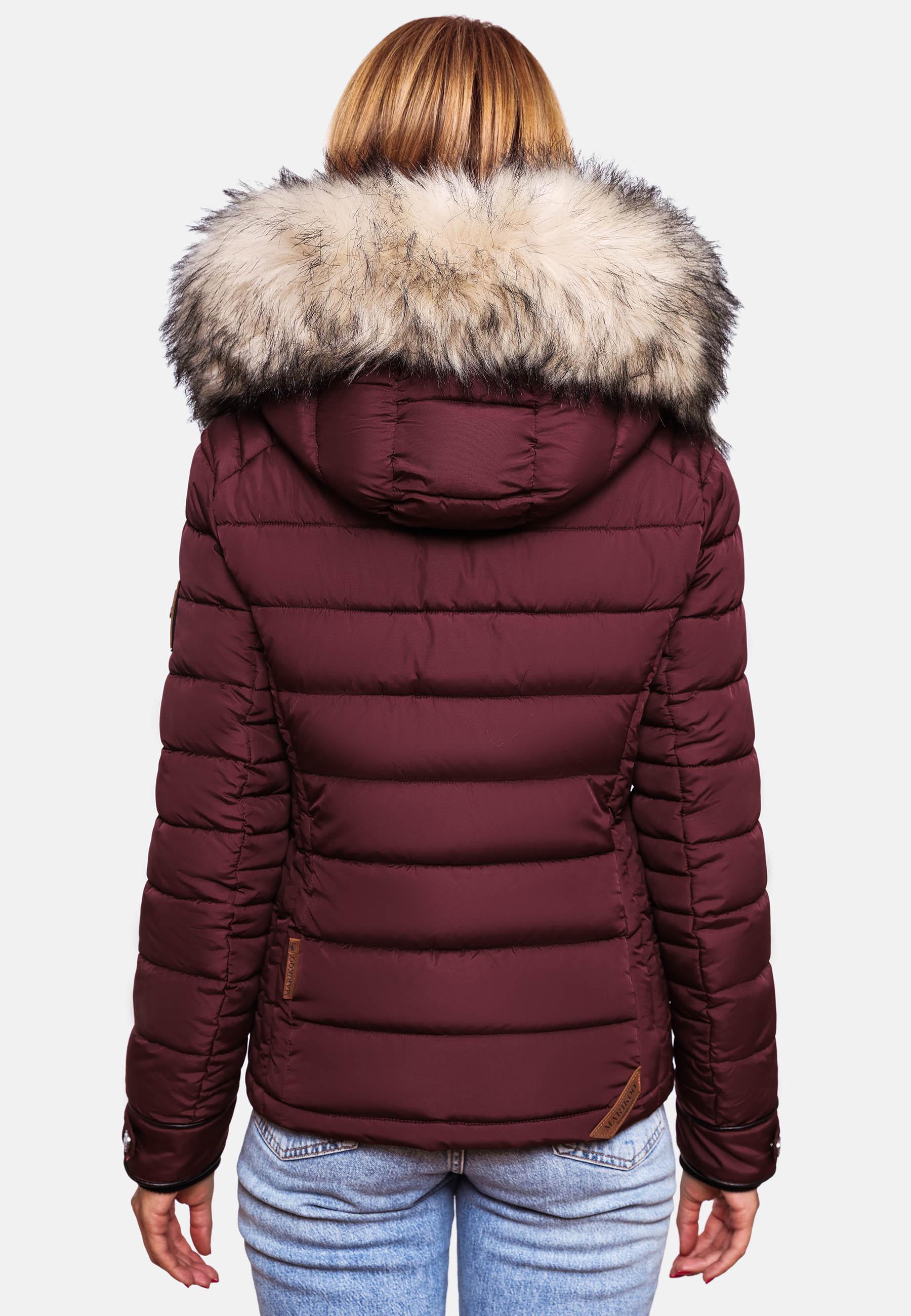 Winter Steppjacke mit Kapuze "Lerikaa" Wine