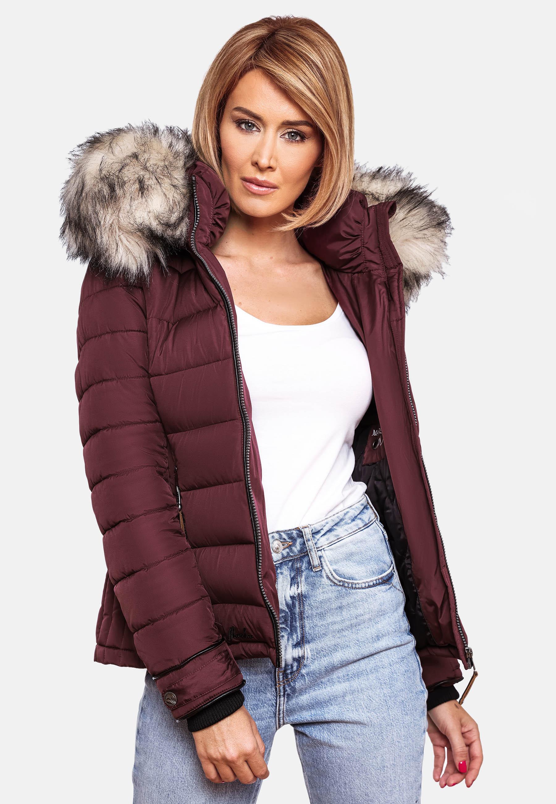 Winter Steppjacke mit Kapuze "Lerikaa" Wine