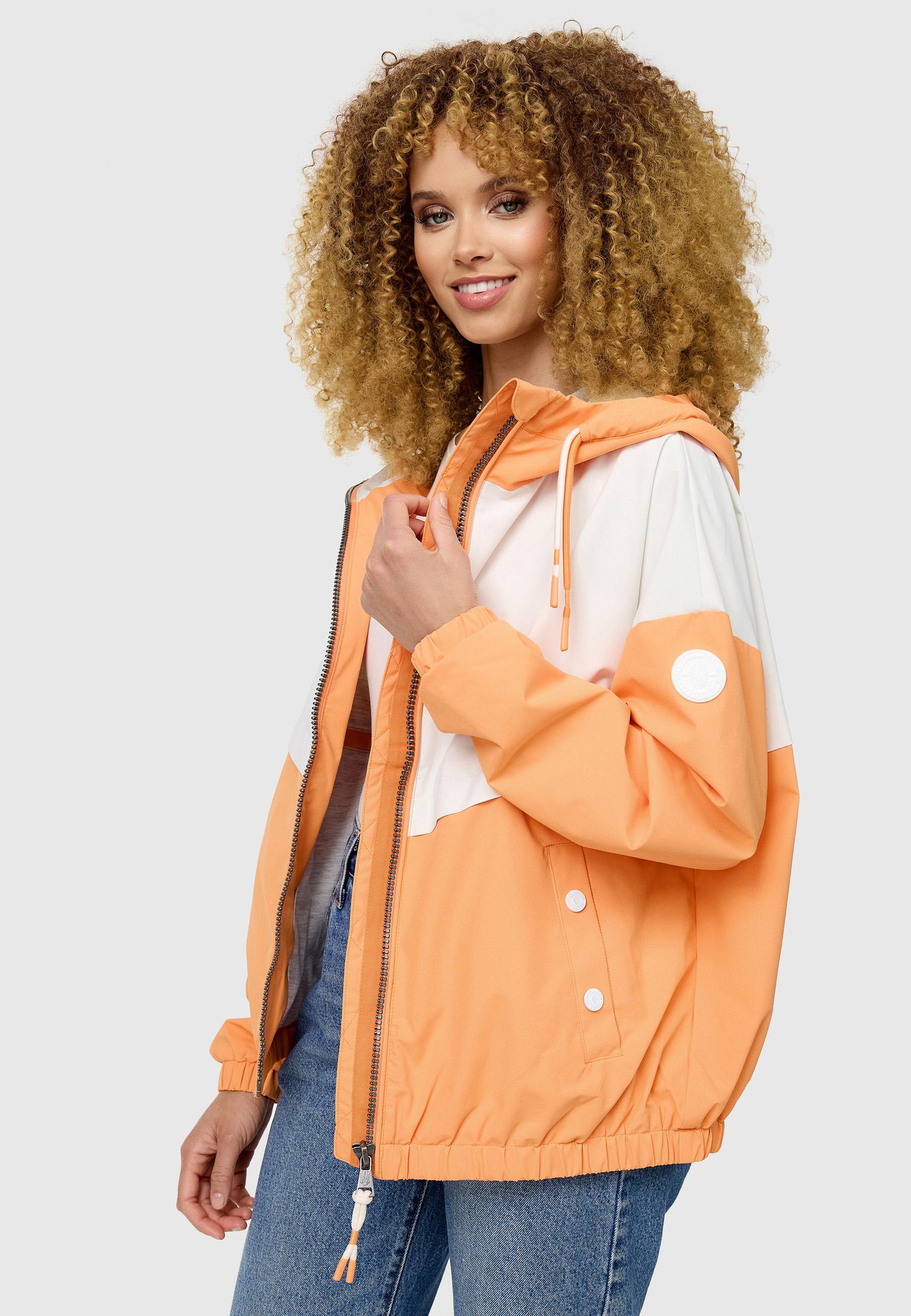 Leichte Bomberjacke mit Kapuze "Liubkaa" Apricot Sorbet