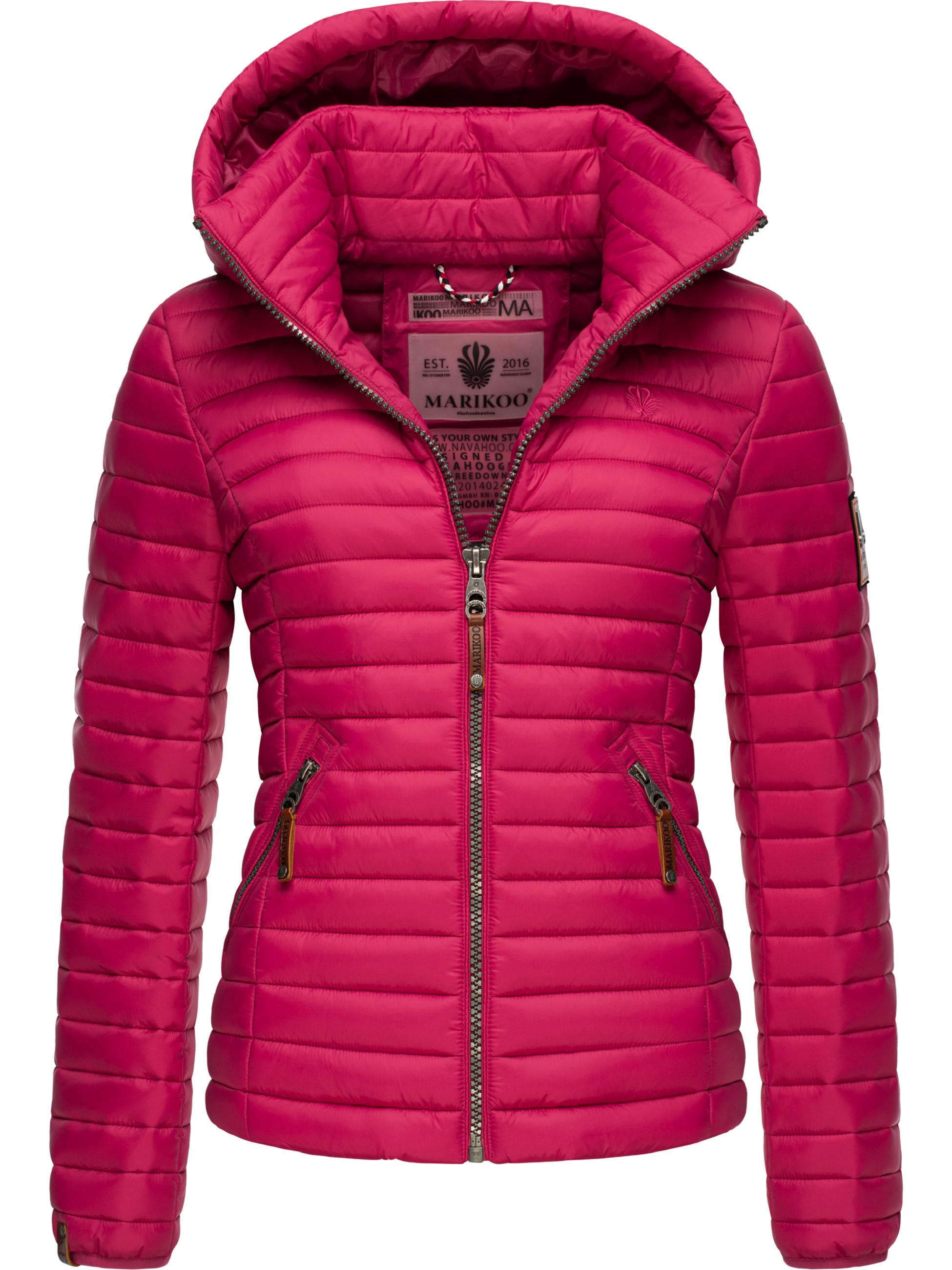 Leichte Steppjacke mit Kapuze "Löwenbaby" Fuchsia