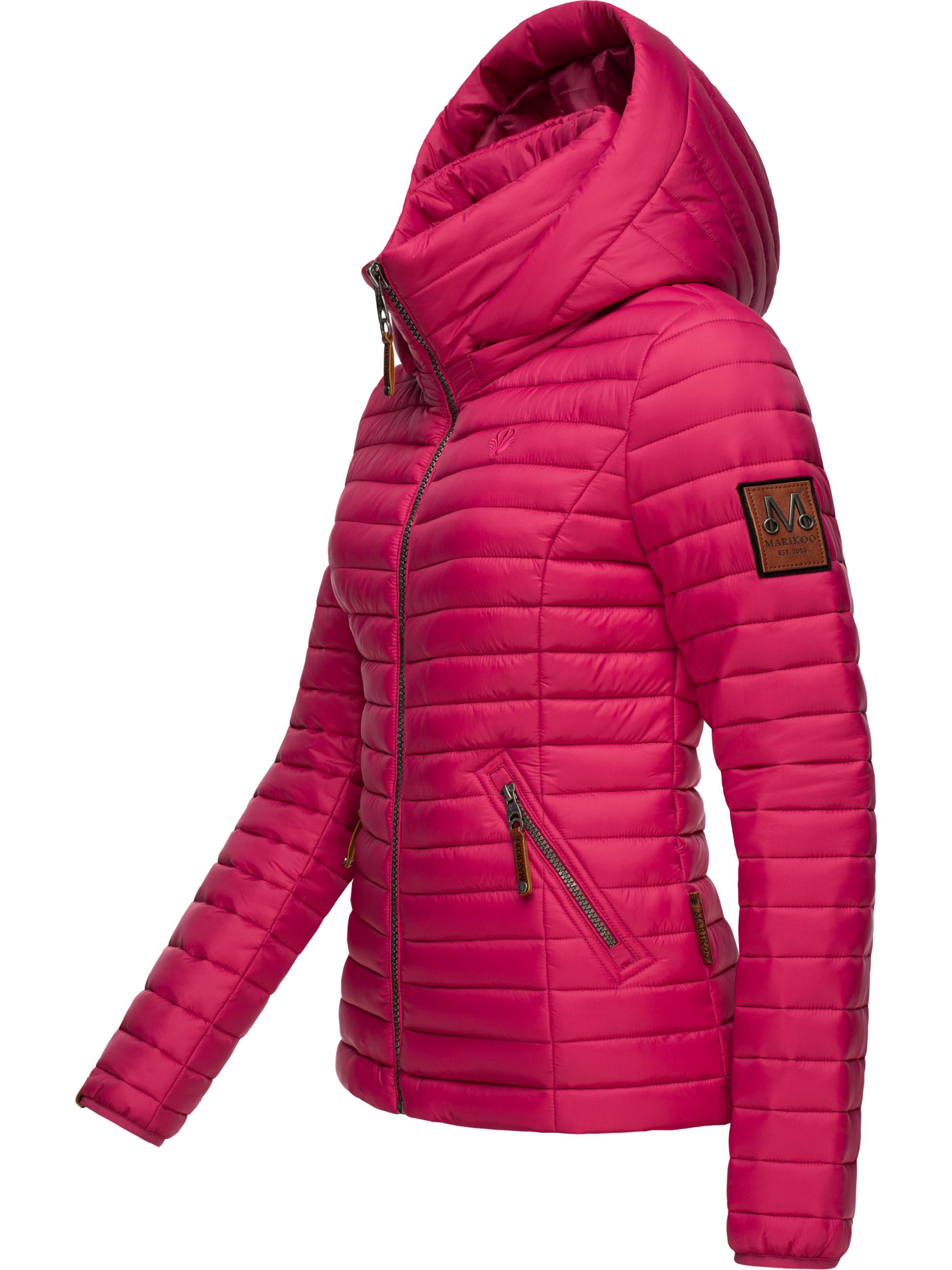 Leichte Steppjacke mit Kapuze "Löwenbaby" Fuchsia