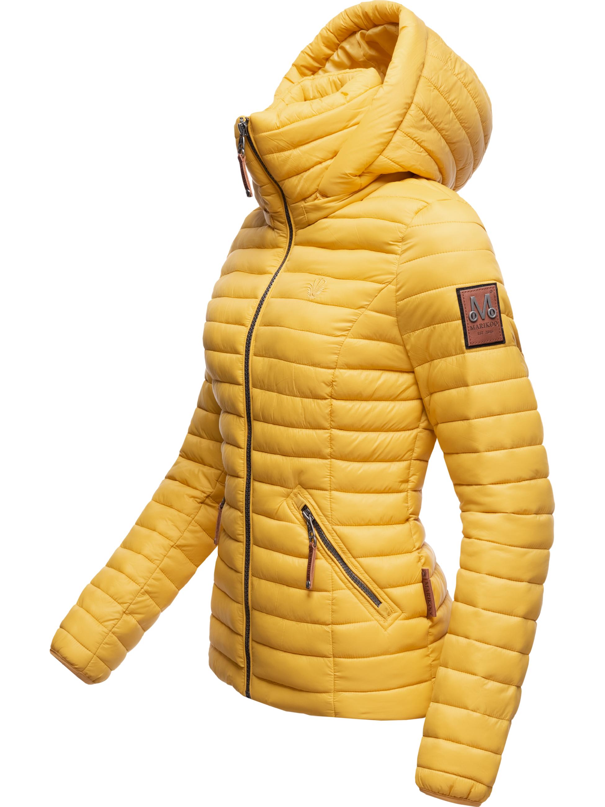 Leichte Steppjacke mit Kapuze "Löwenbaby" Gelb