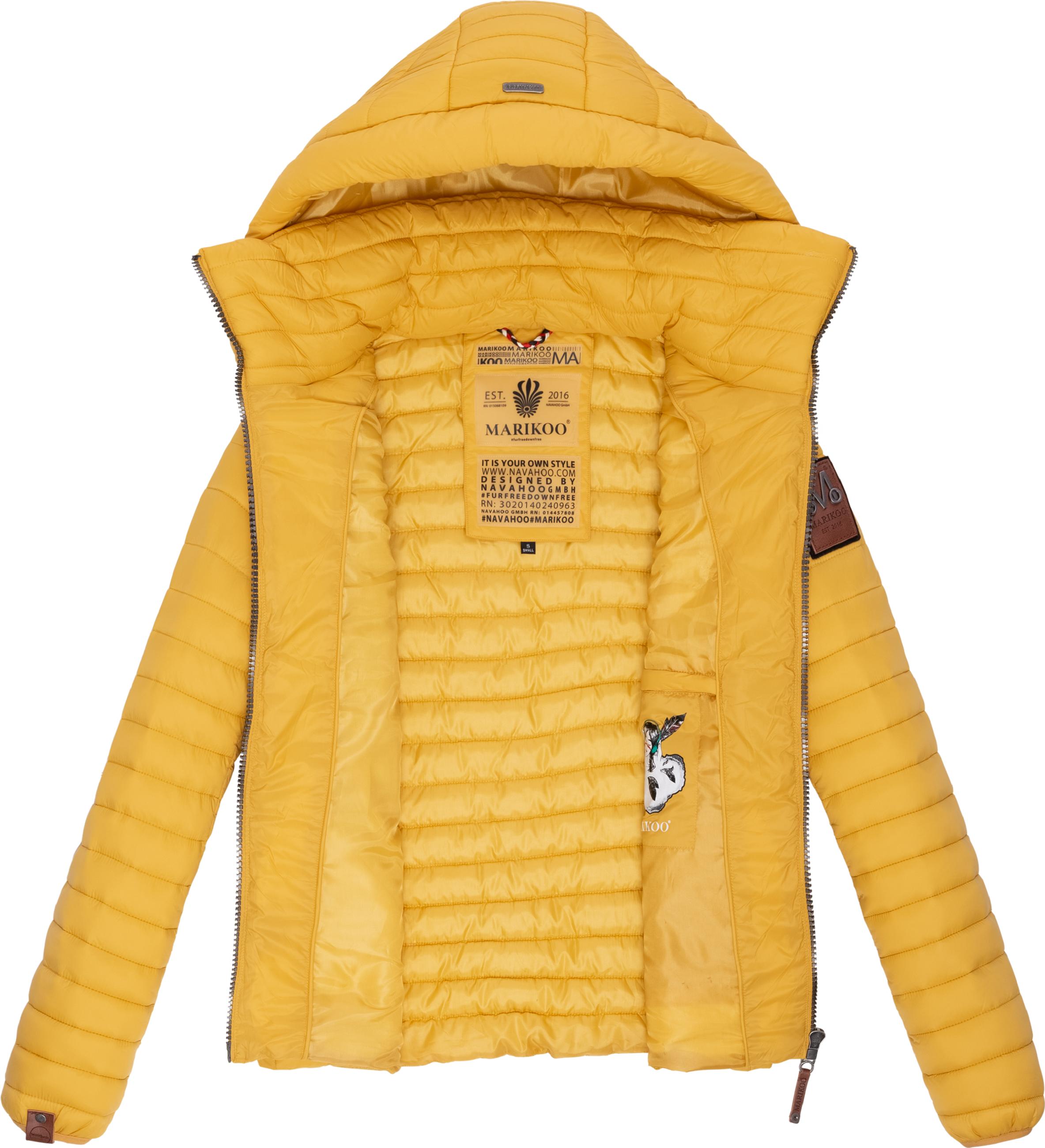 Leichte Steppjacke mit Kapuze "Löwenbaby" Gelb