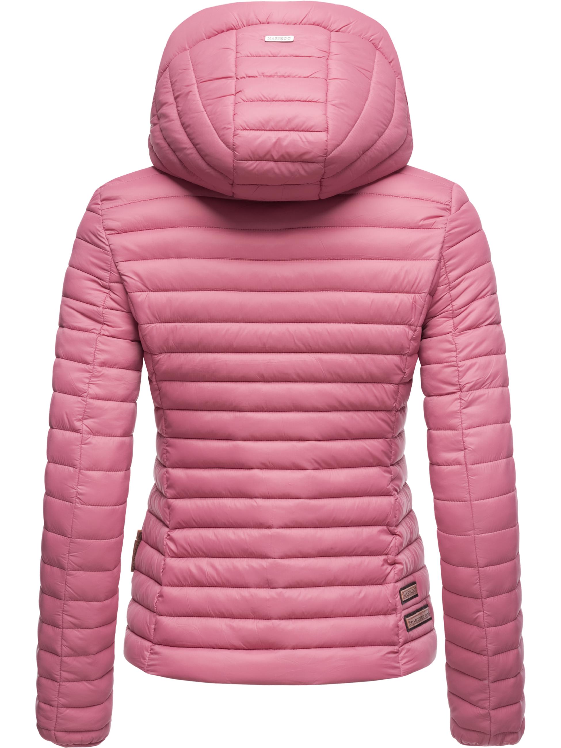 Leichte Steppjacke mit Kapuze "Löwenbaby" Himbeere