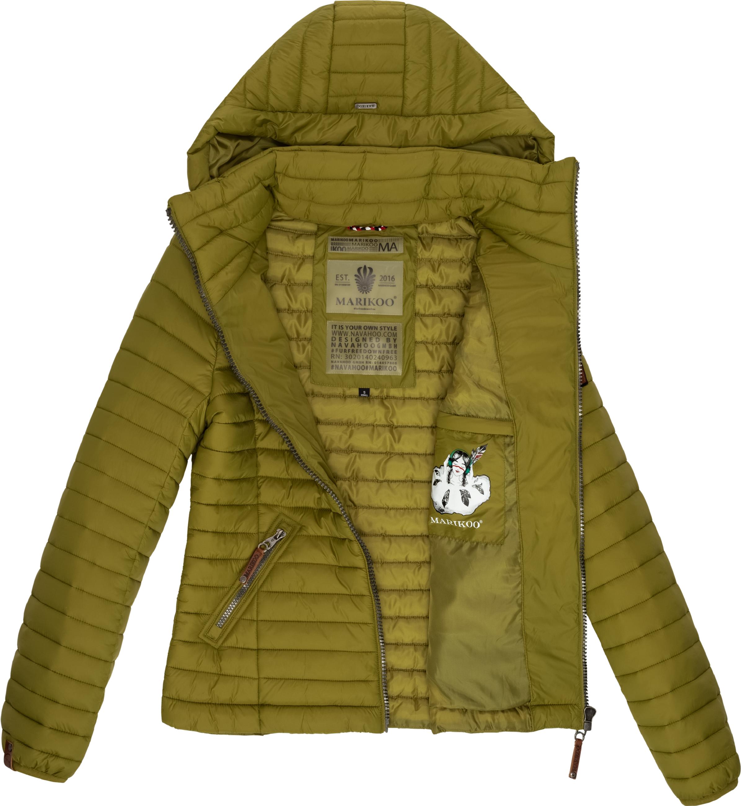 Leichte Steppjacke mit Kapuze "Löwenbaby" Moss Green