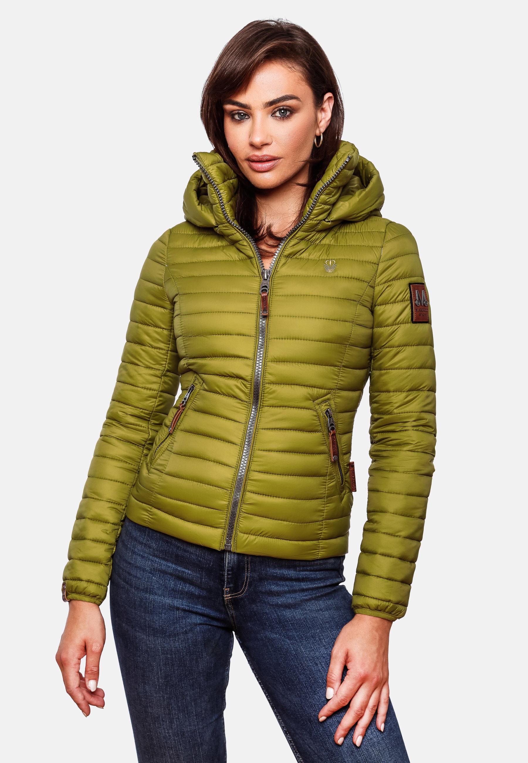 Leichte Steppjacke mit Kapuze "Löwenbaby" Moss Green