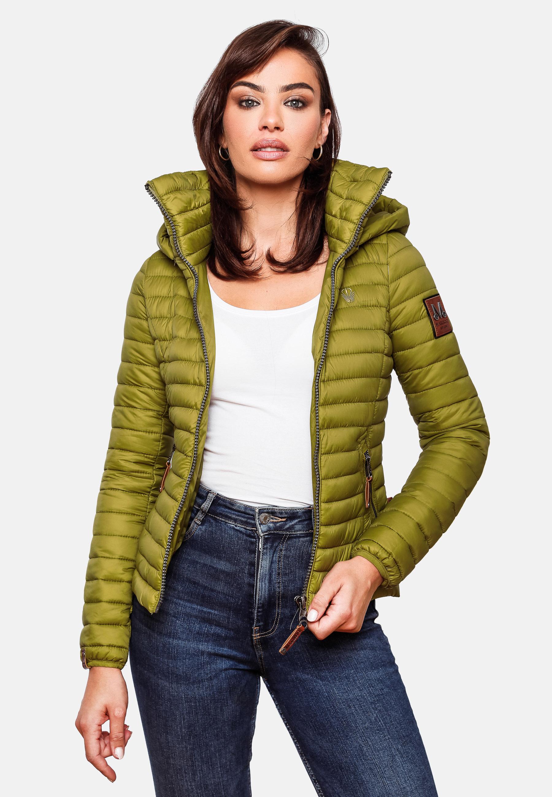 Leichte Steppjacke mit Kapuze "Löwenbaby" Moss Green