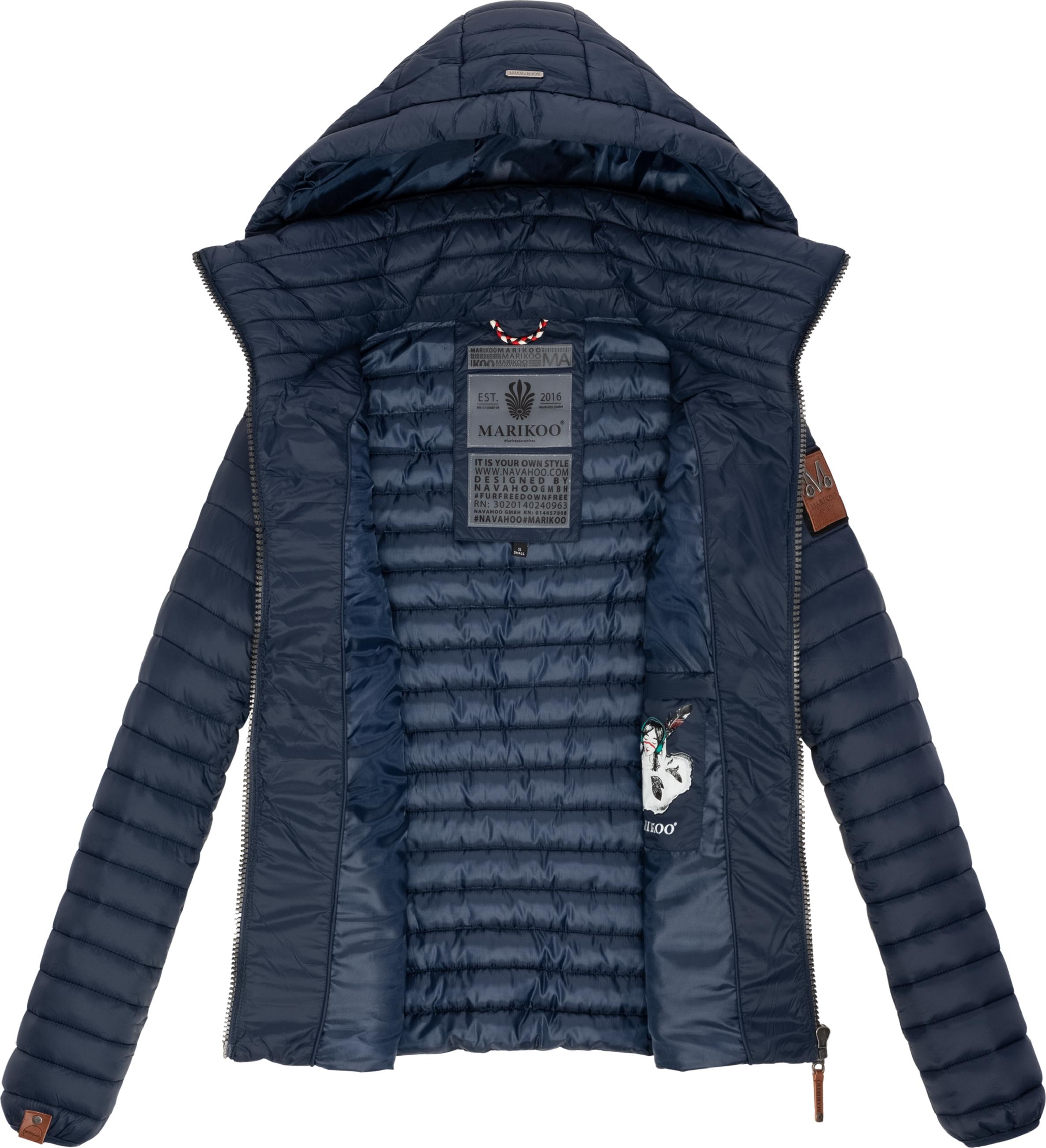 Leichte Steppjacke mit Kapuze "Löwenbaby" Navy