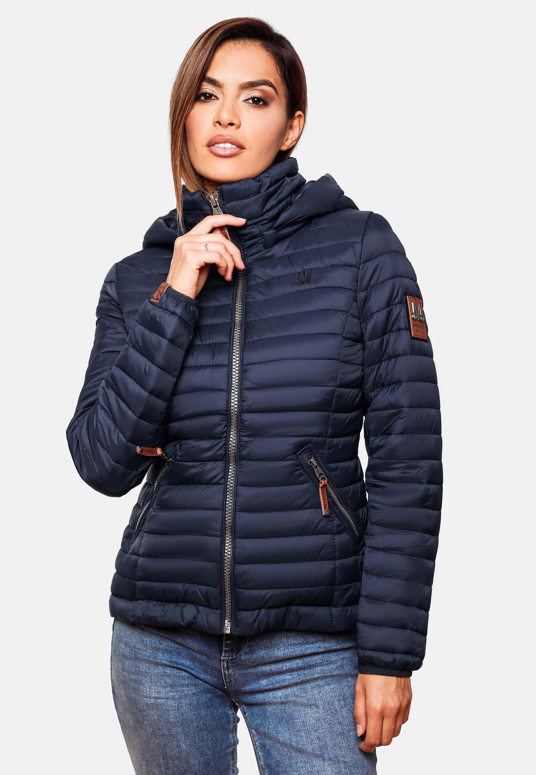 Leichte Steppjacke mit Kapuze "Löwenbaby" Navy