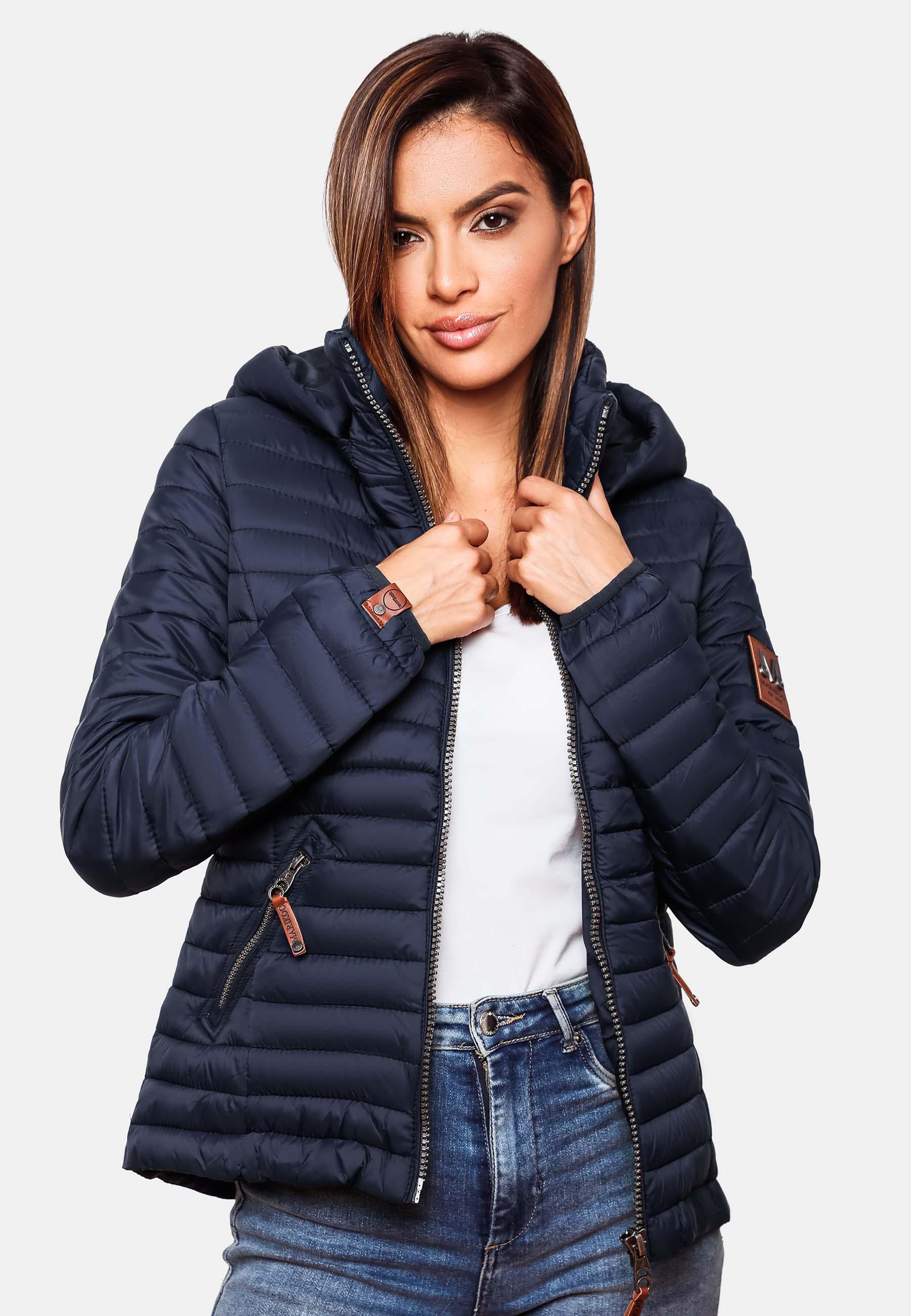 Leichte Steppjacke mit Kapuze "Löwenbaby" Navy