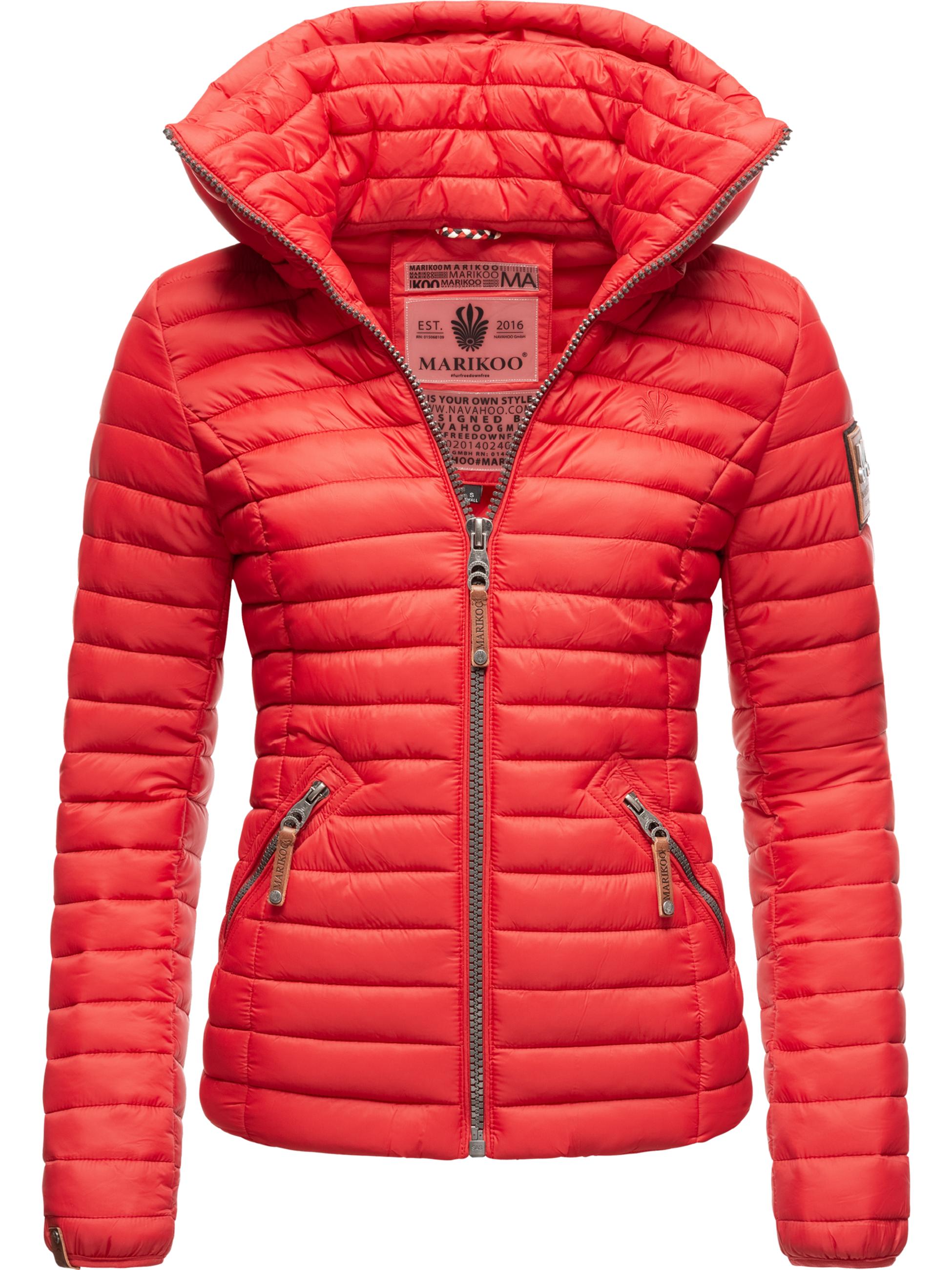 Leichte Steppjacke mit Kapuze "Löwenbaby" Rot