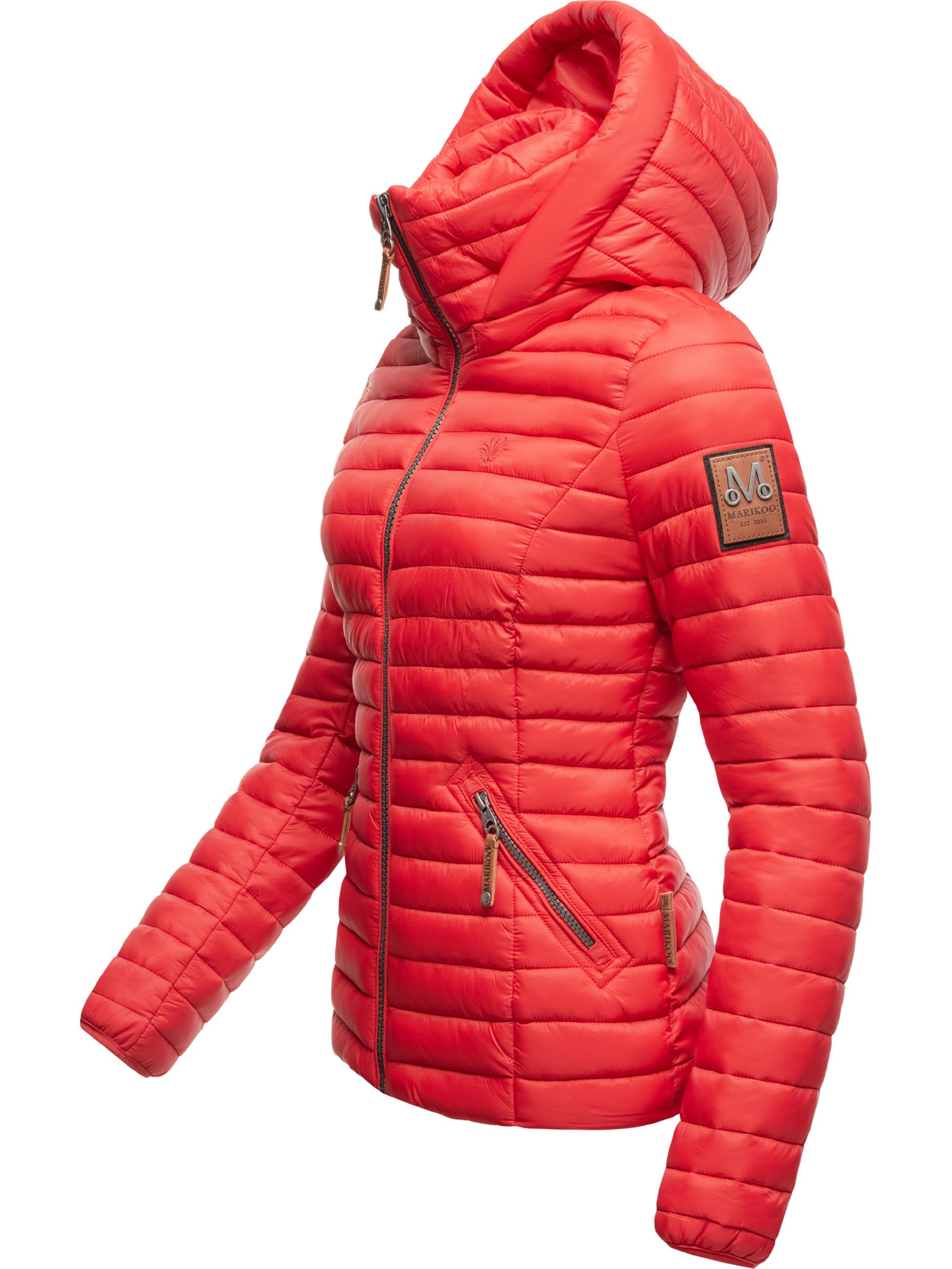 Leichte Steppjacke mit Kapuze "Löwenbaby" Rot