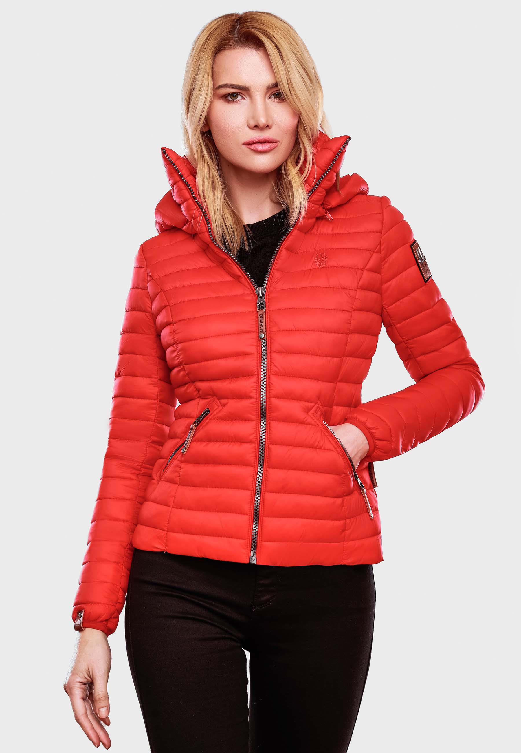 Leichte Steppjacke mit Kapuze "Löwenbaby" Rot