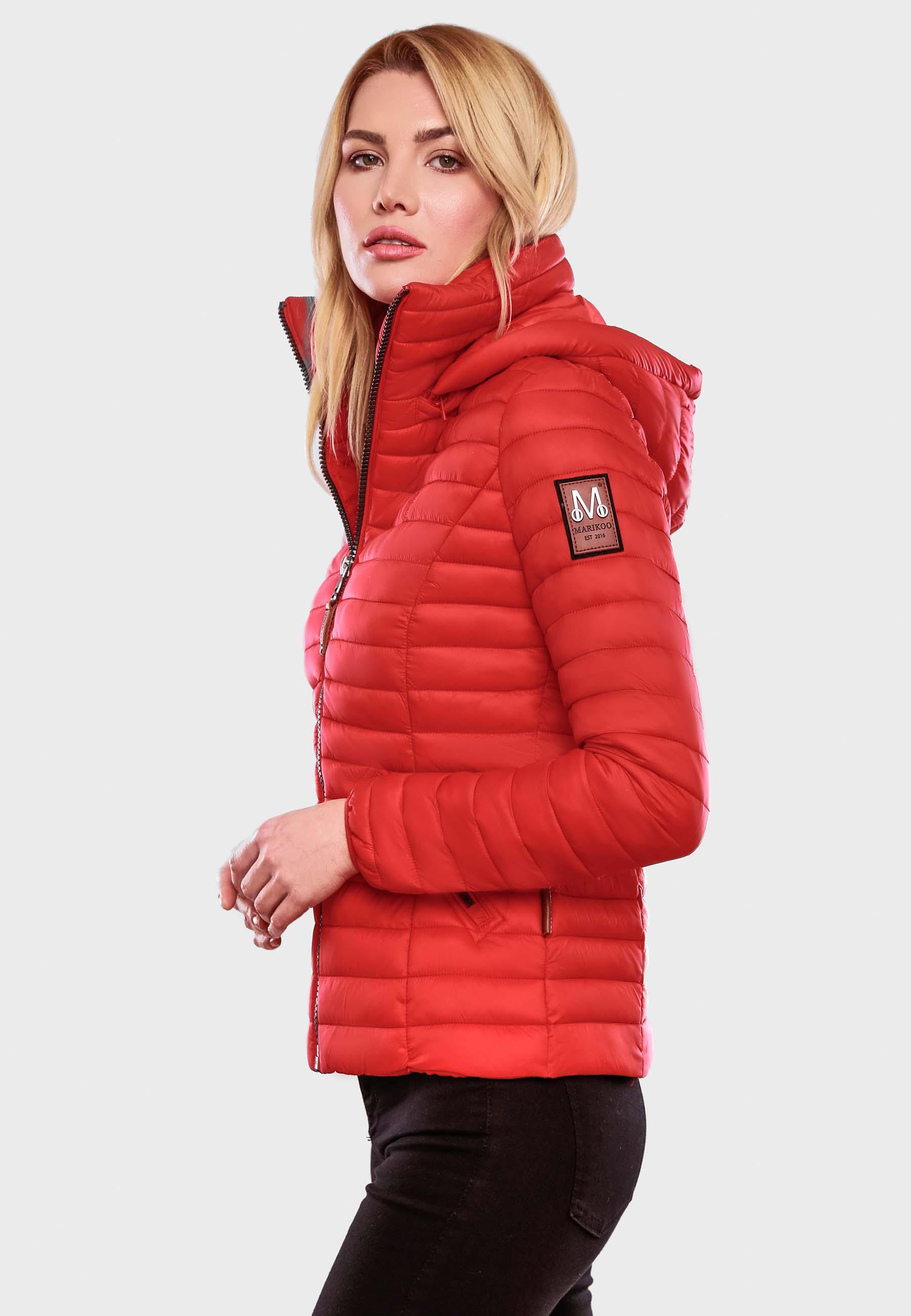 Leichte Steppjacke mit Kapuze "Löwenbaby" Rot