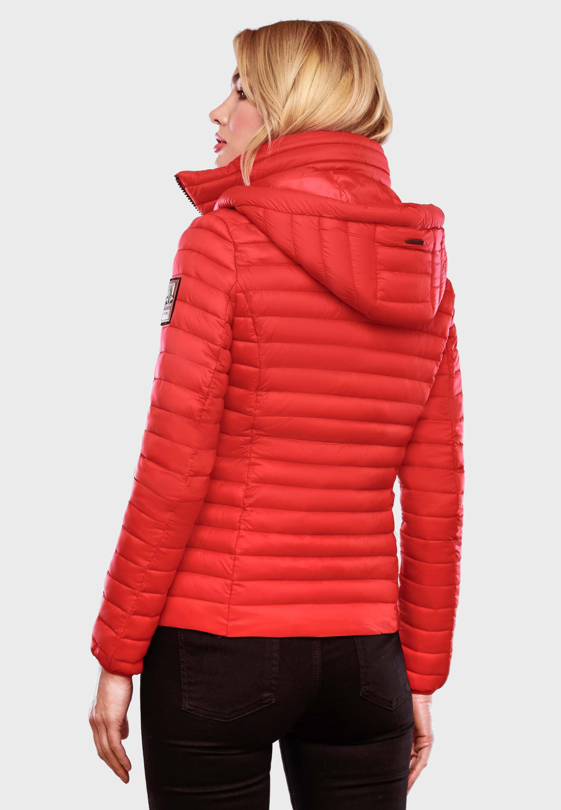 Leichte Steppjacke mit Kapuze "Löwenbaby" Rot