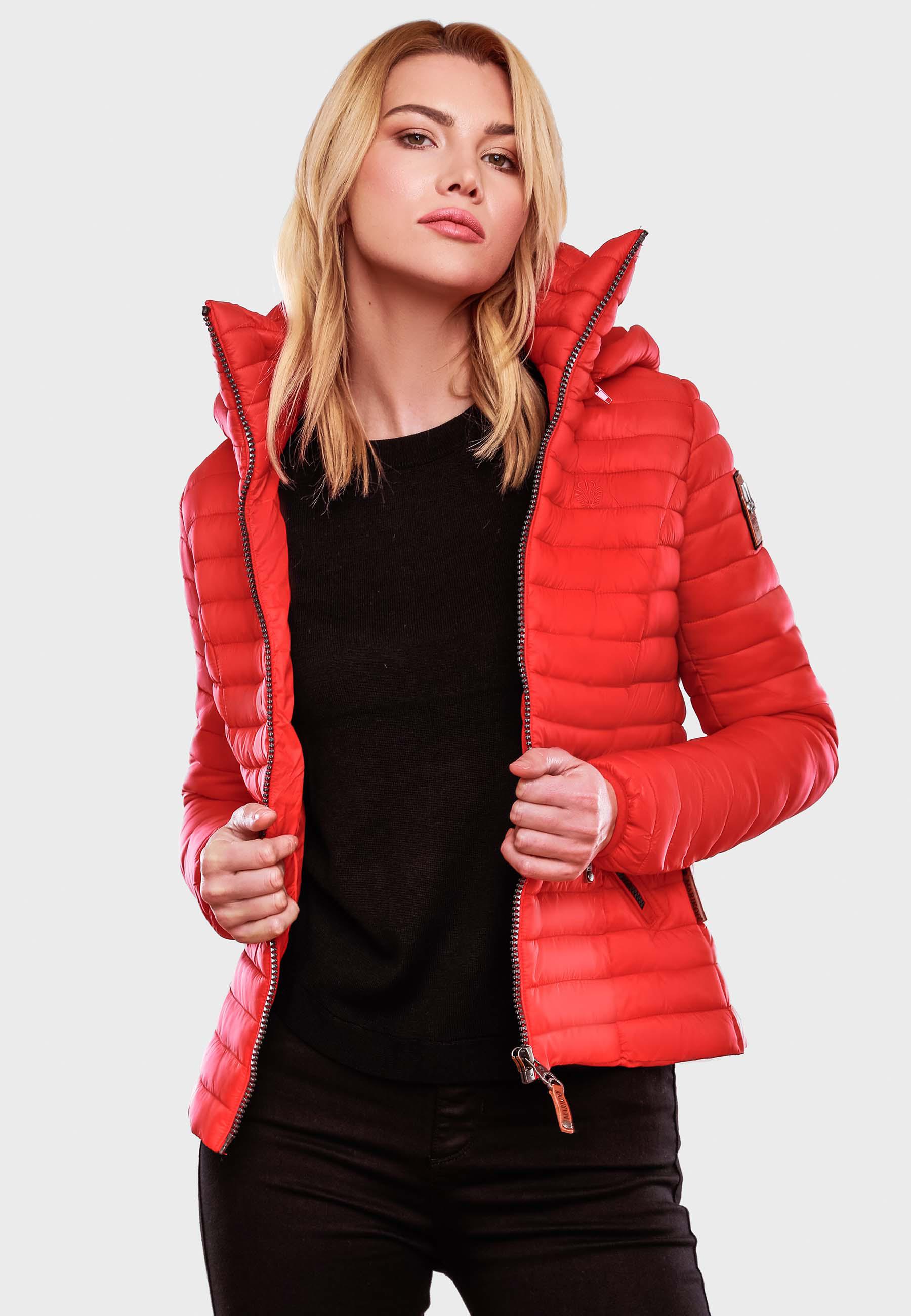 Leichte Steppjacke mit Kapuze "Löwenbaby" Rot