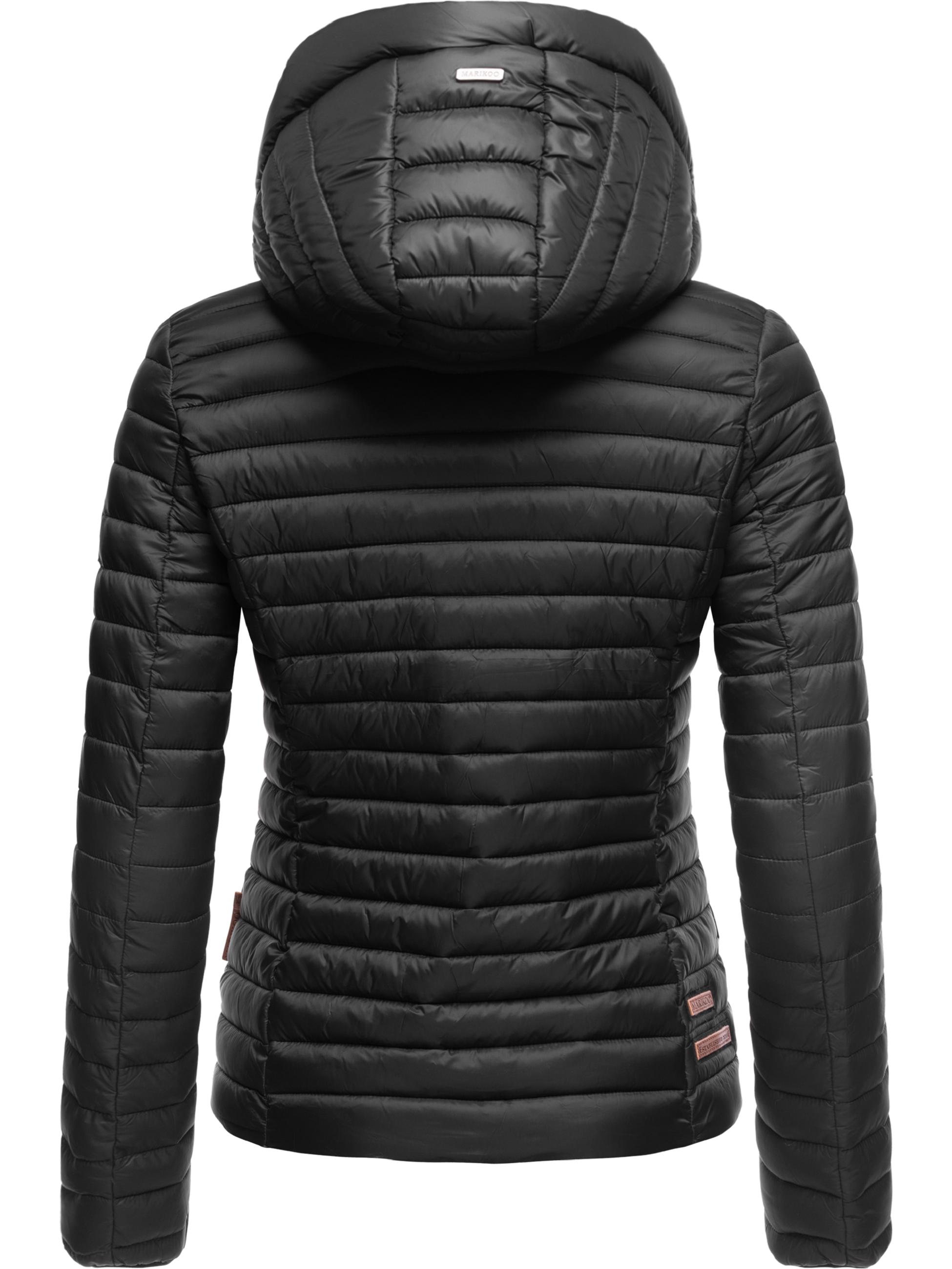 Leichte Steppjacke mit Kapuze "Löwenbaby" Schwarz