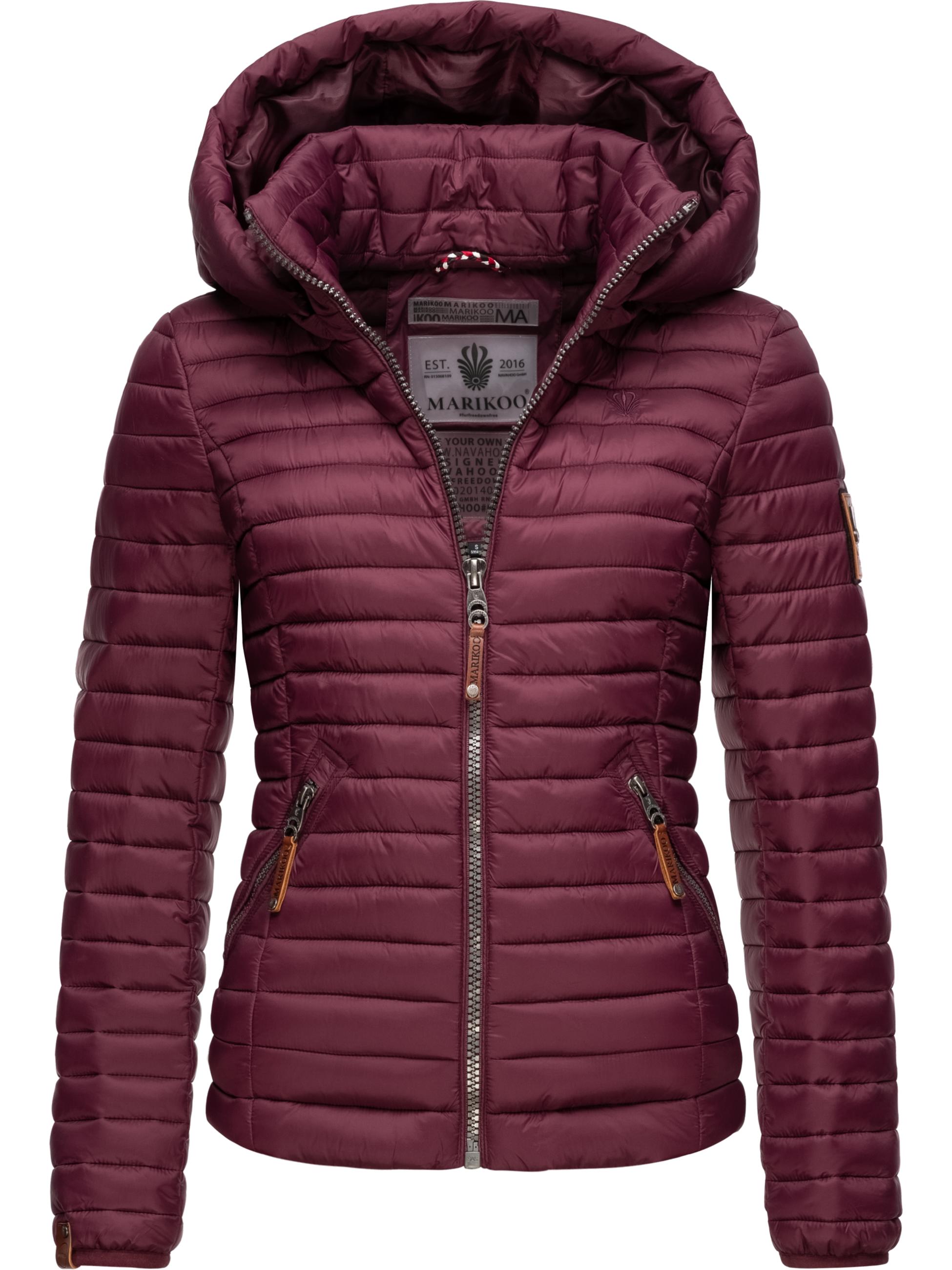 Leichte Steppjacke mit Kapuze "Löwenbaby" Wine