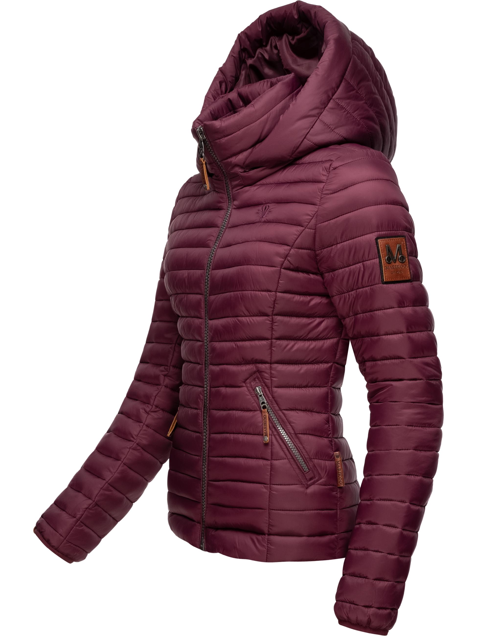 Leichte Steppjacke mit Kapuze "Löwenbaby" Wine