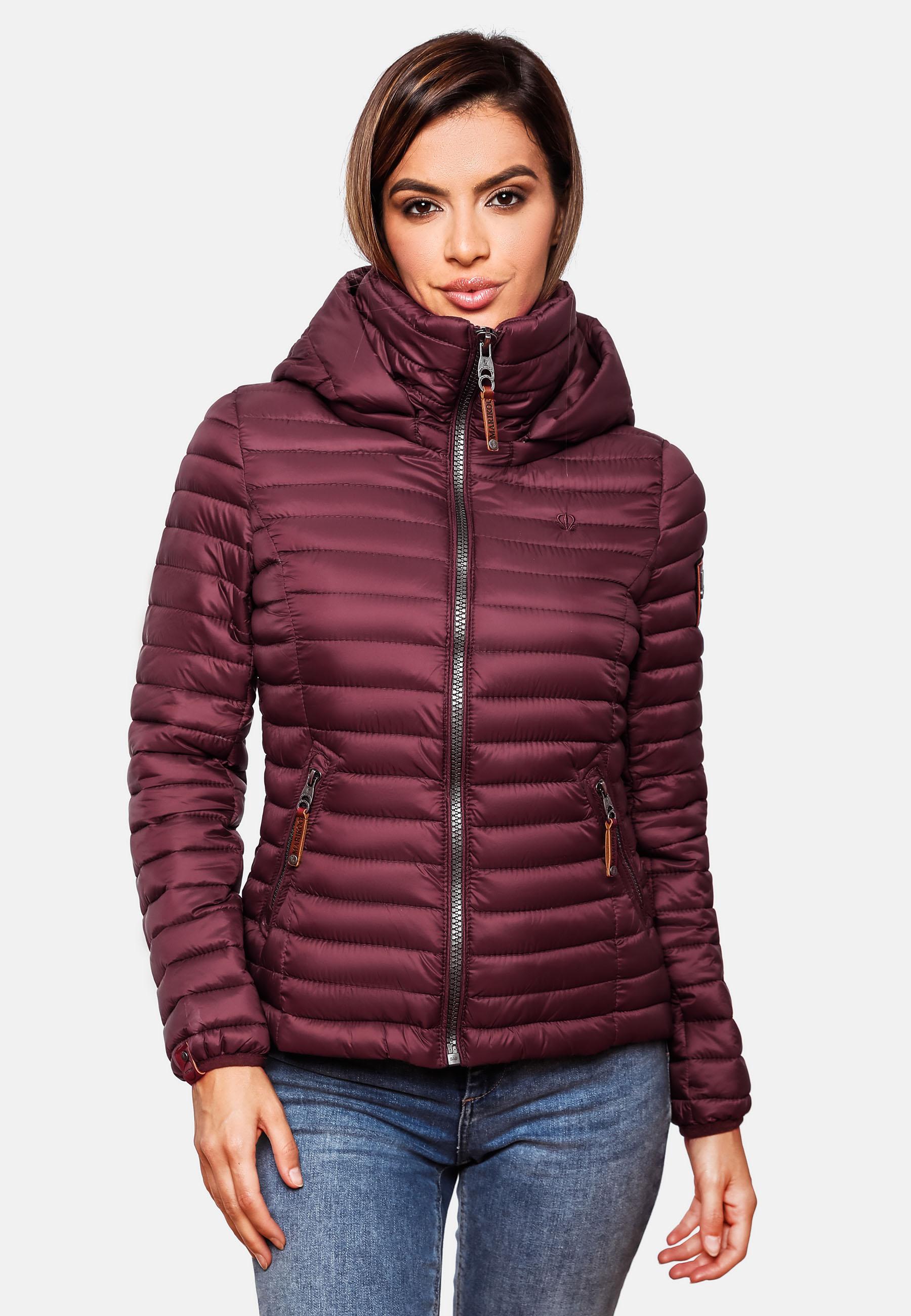 Leichte Steppjacke mit Kapuze "Löwenbaby" Wine