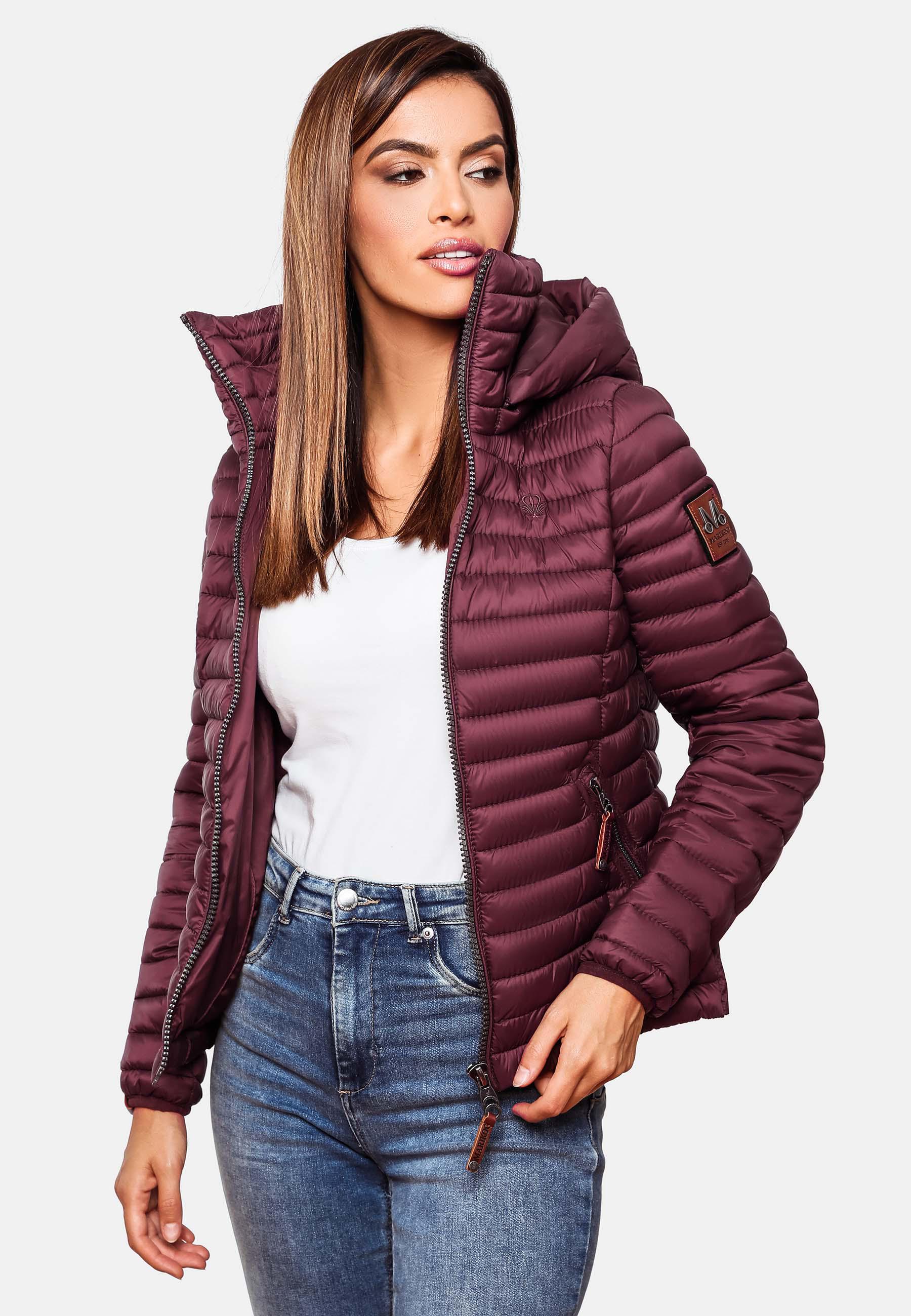 Leichte Steppjacke mit Kapuze "Löwenbaby" Wine