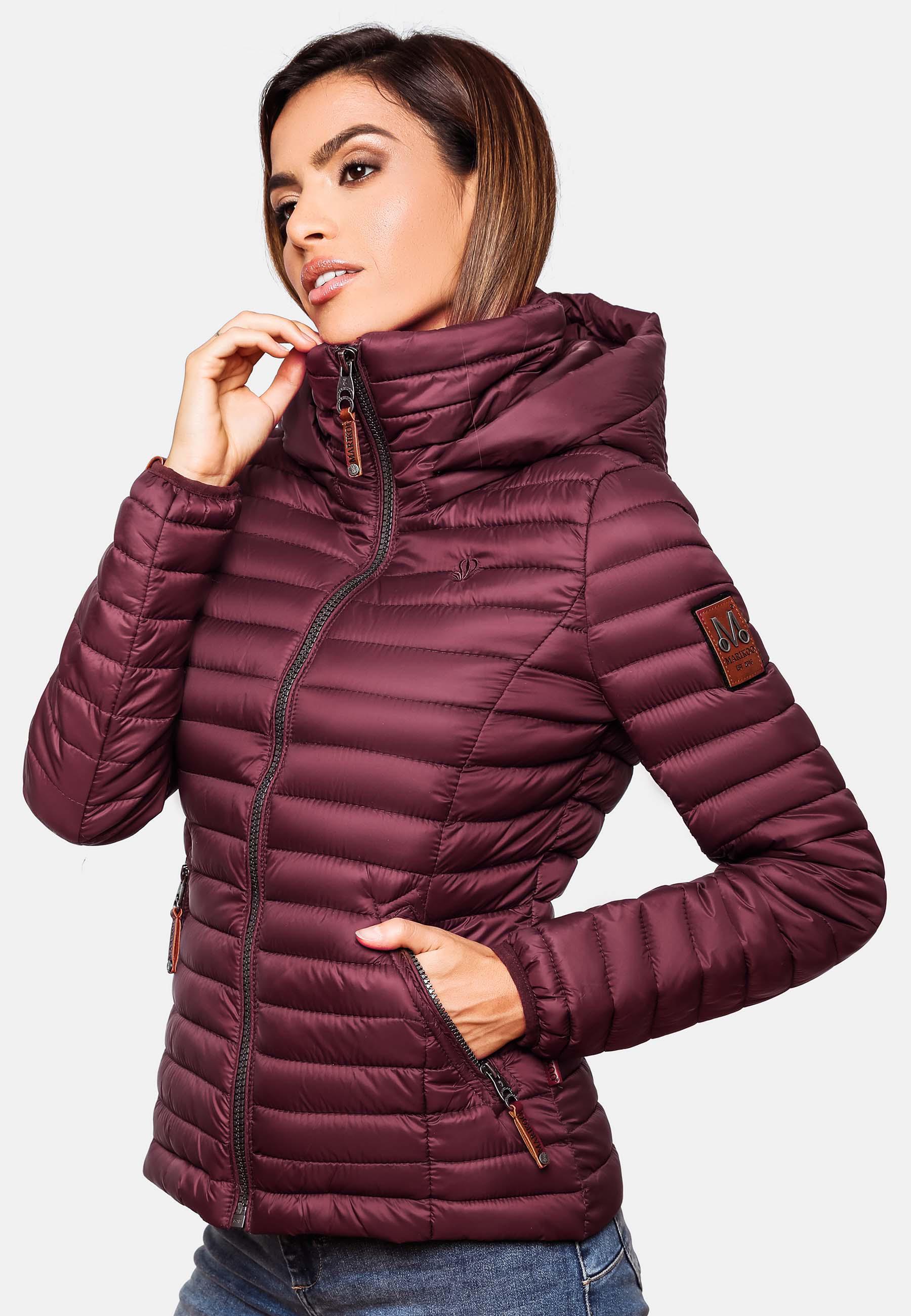 Leichte Steppjacke mit Kapuze "Löwenbaby" Wine