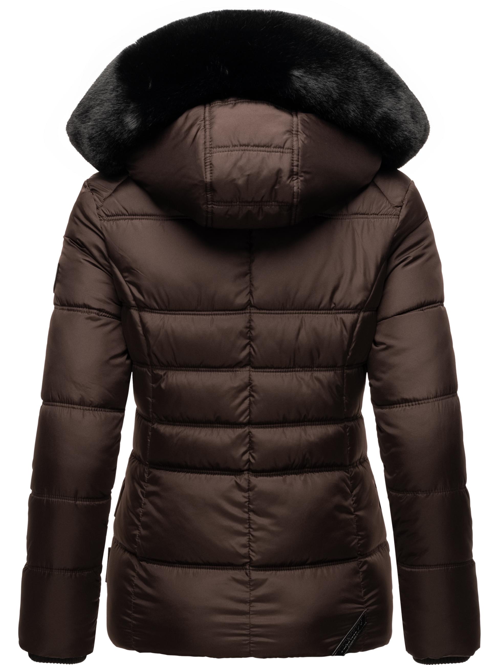 Winter Steppjacke mit weicher Kapuze "Loveleen" Chocolate